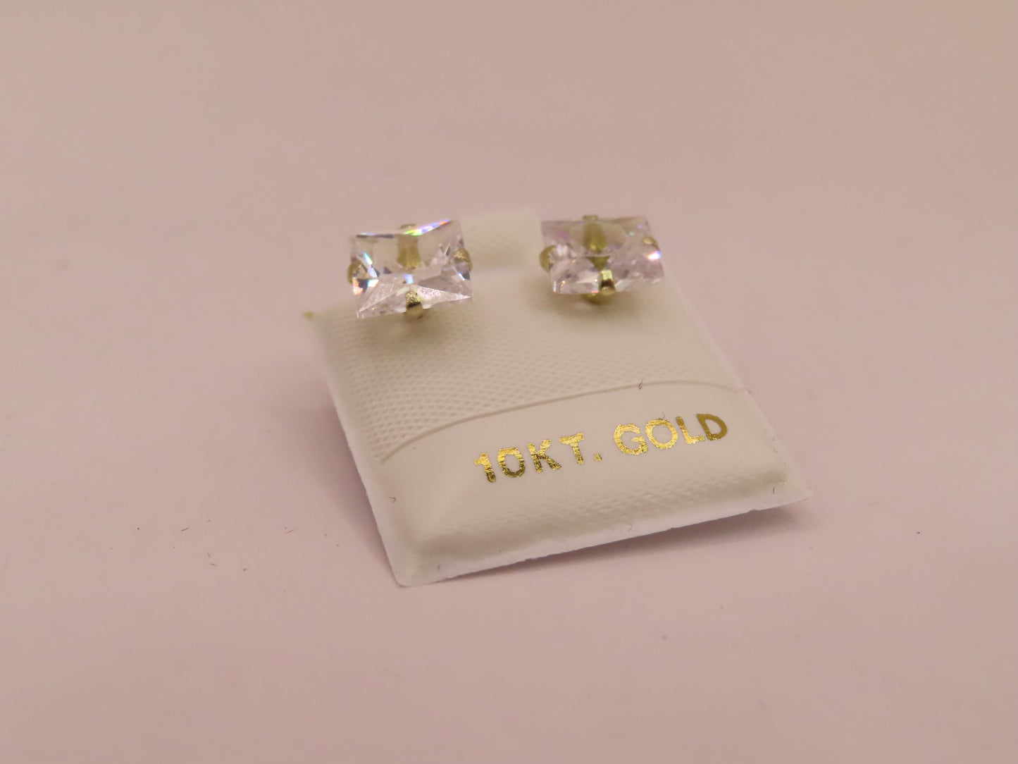 10k Gold square earrings