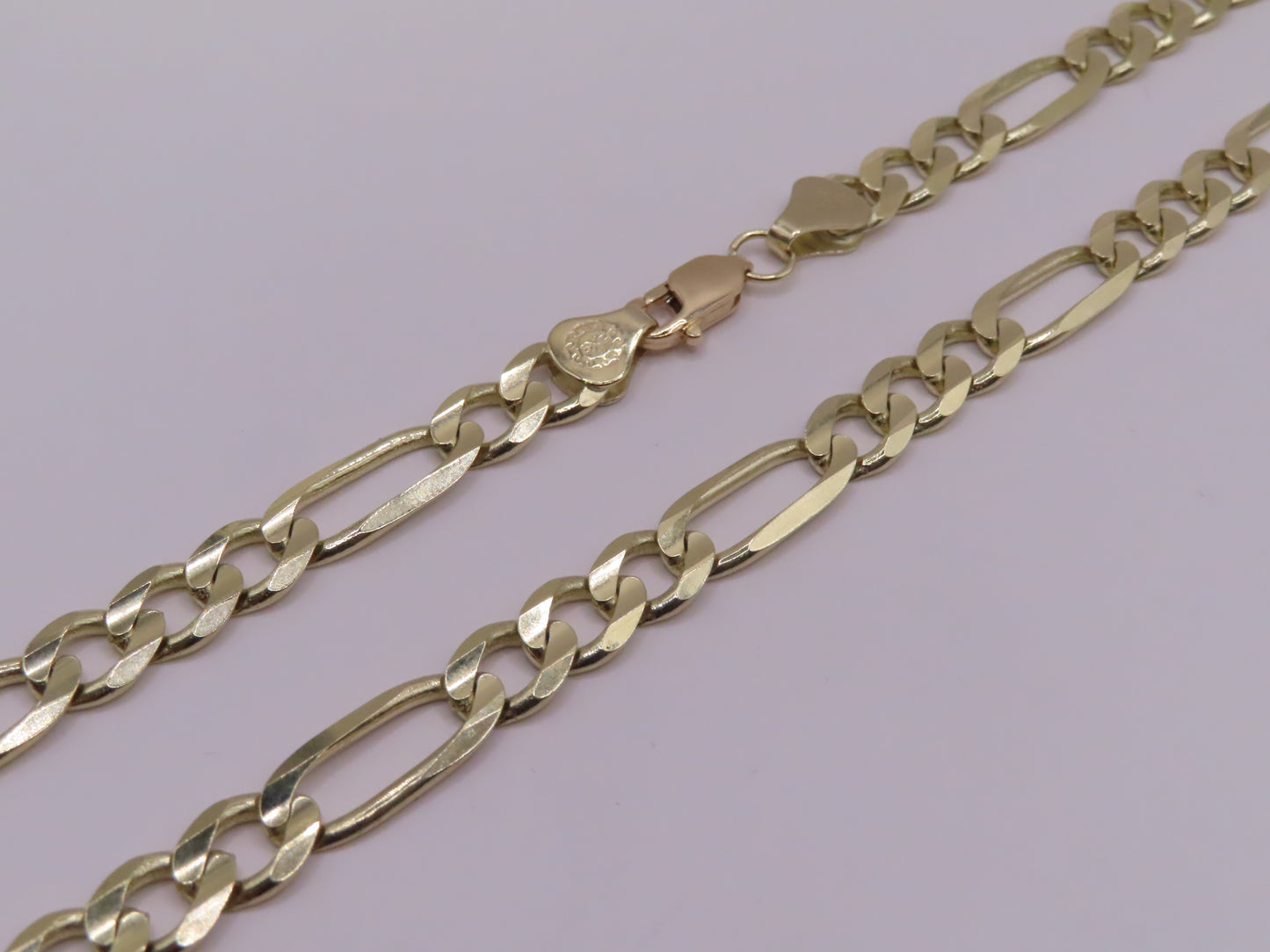 10k Gold Solid Figaro Chain 25.5in/6mm(40.03g)
