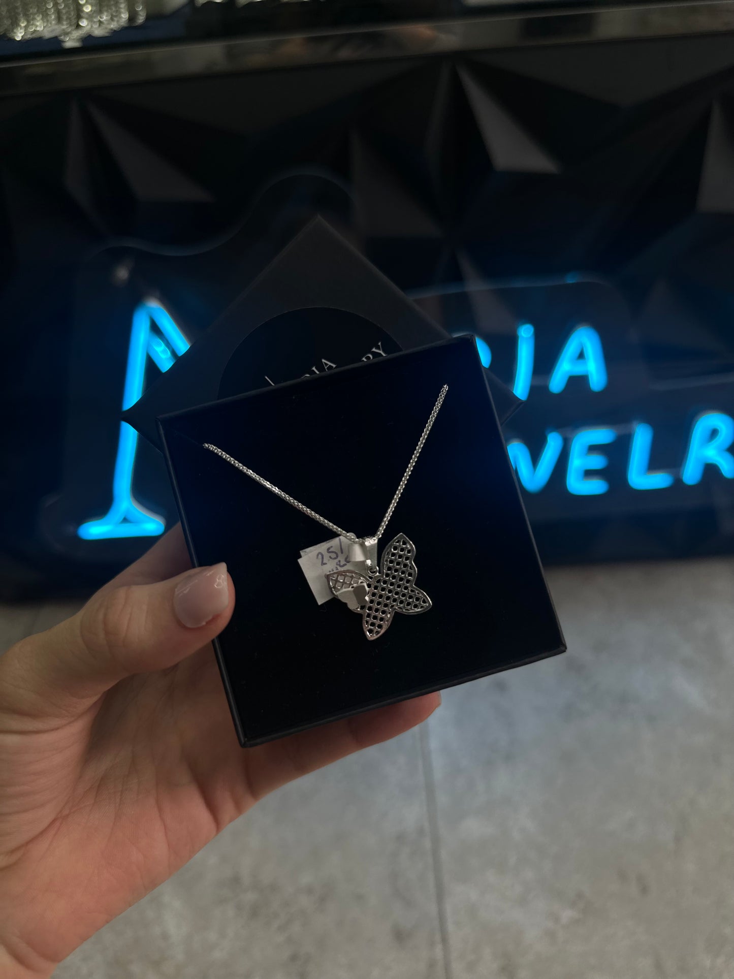 925 silver butterfly set