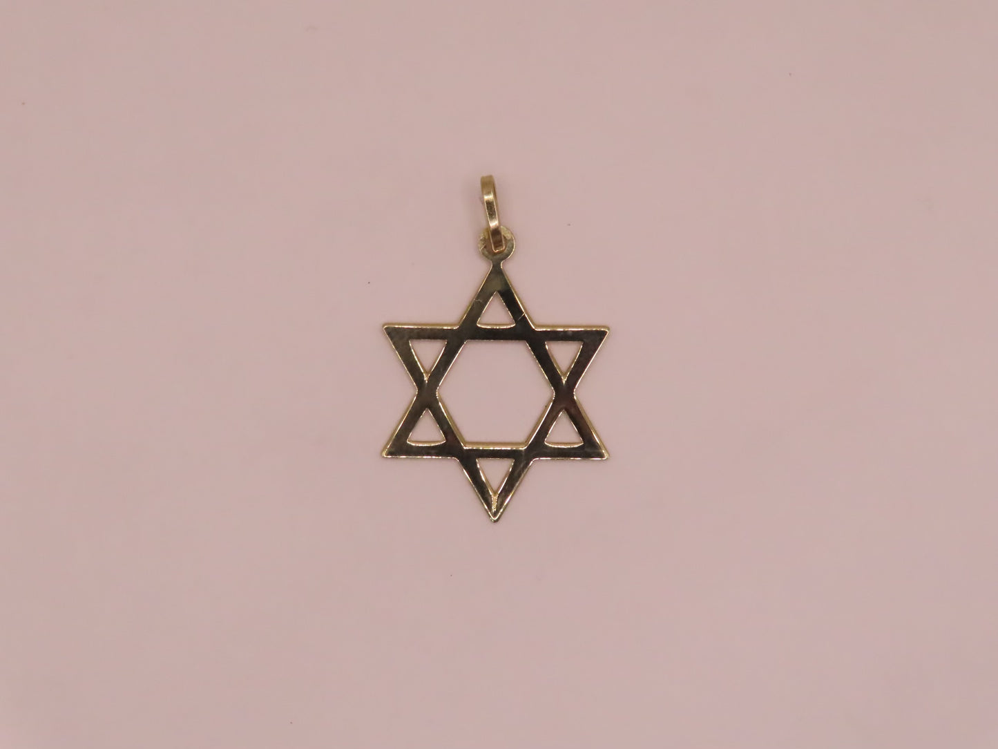 14k Gold David star pendant