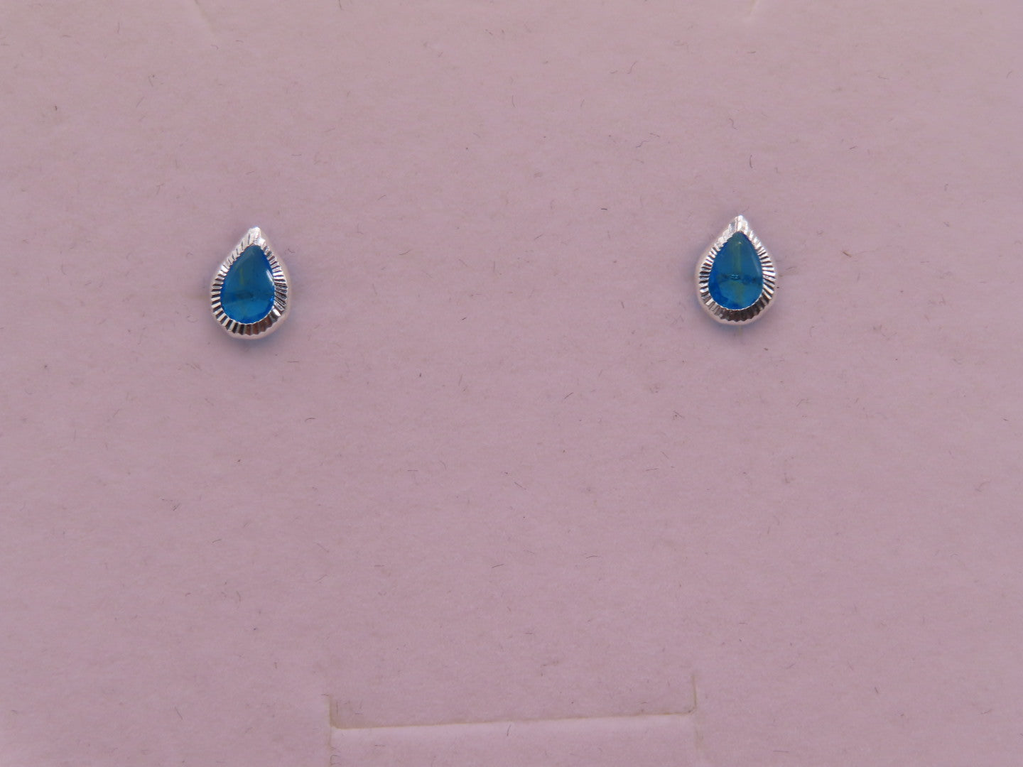 925 silver blue drop earrings