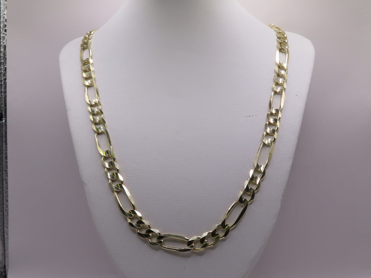 10k Gold Solid Figaro Chain 25.5in/6mm(40.03g)