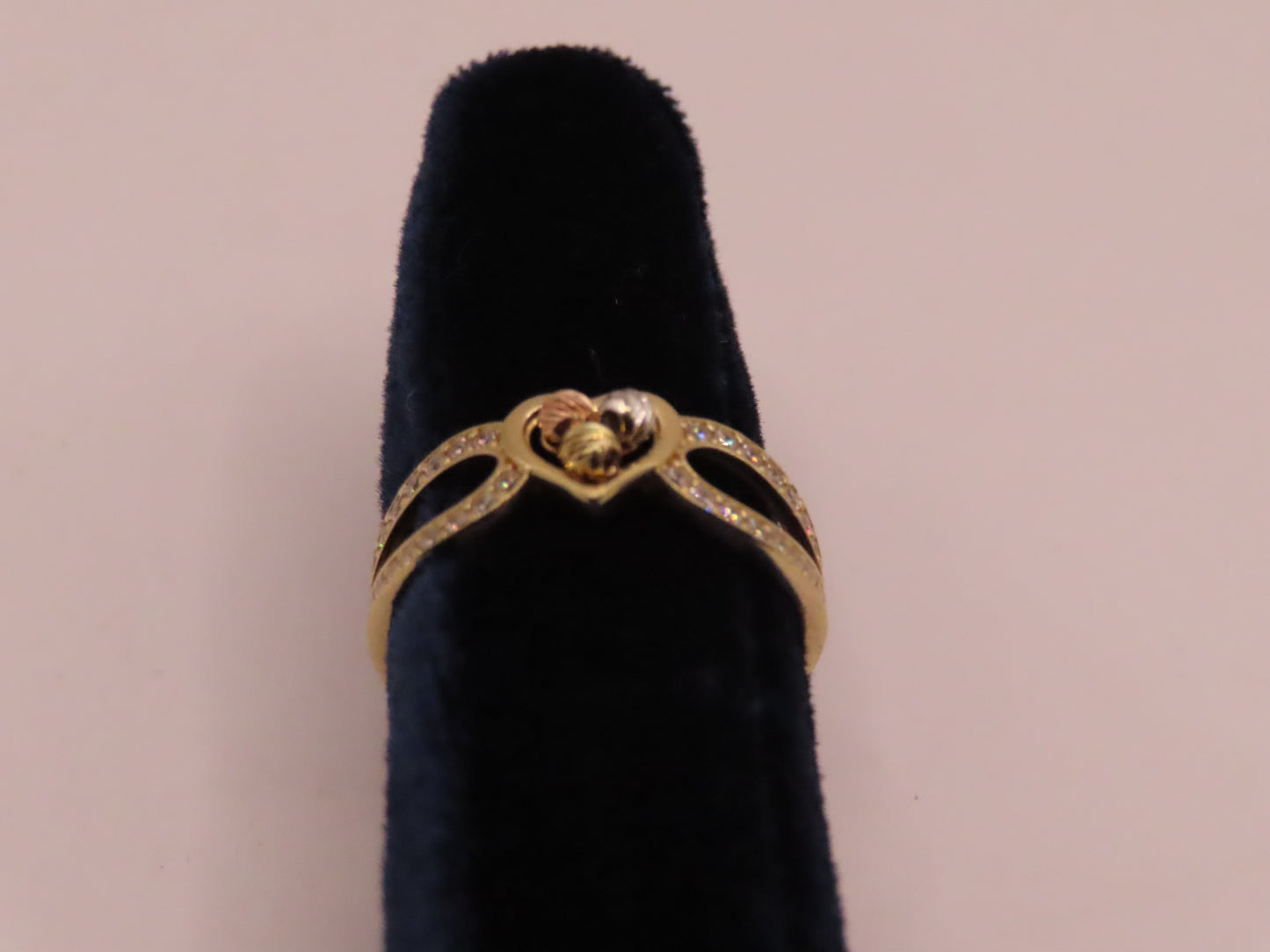14 Gold Heart Ring ( Yellow, Rose, White)