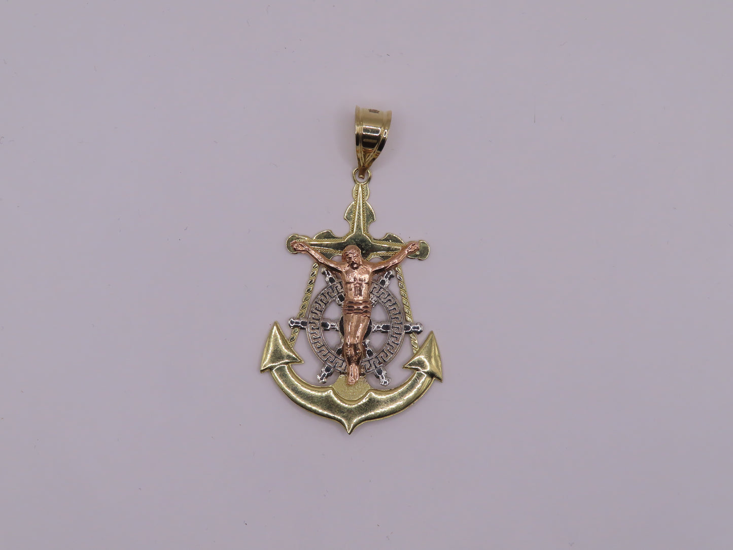 10k 3 tone GOLD ANCHOR 2.5in (6.93g)