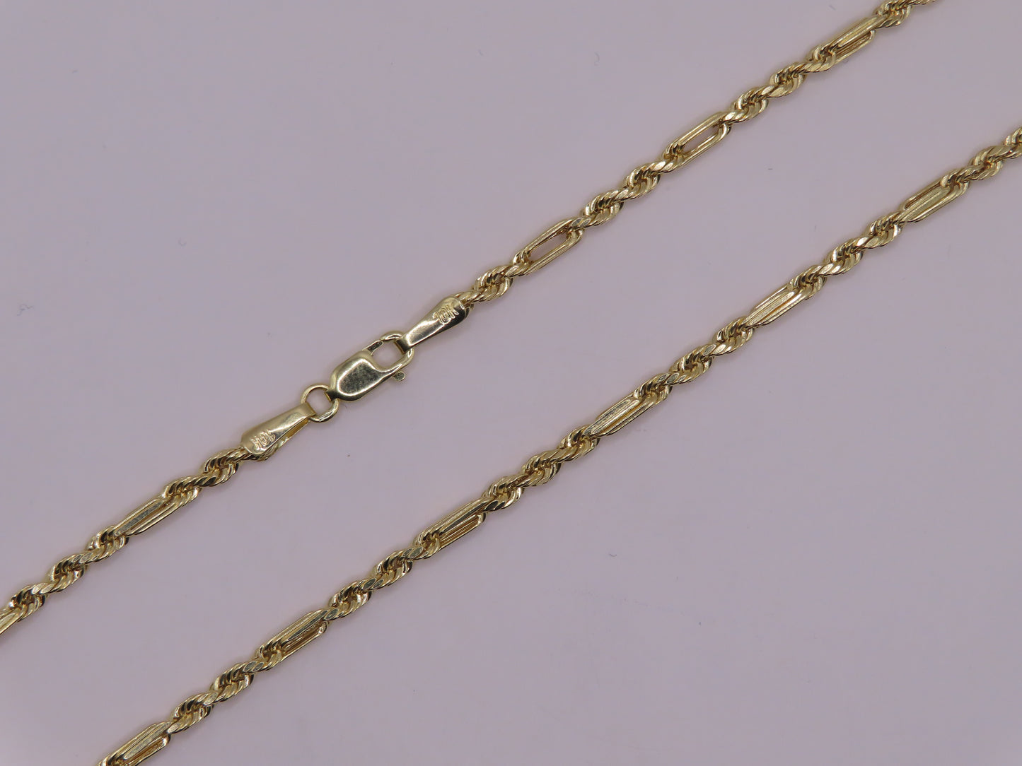 10K Italian Gold Rope Figaro chain