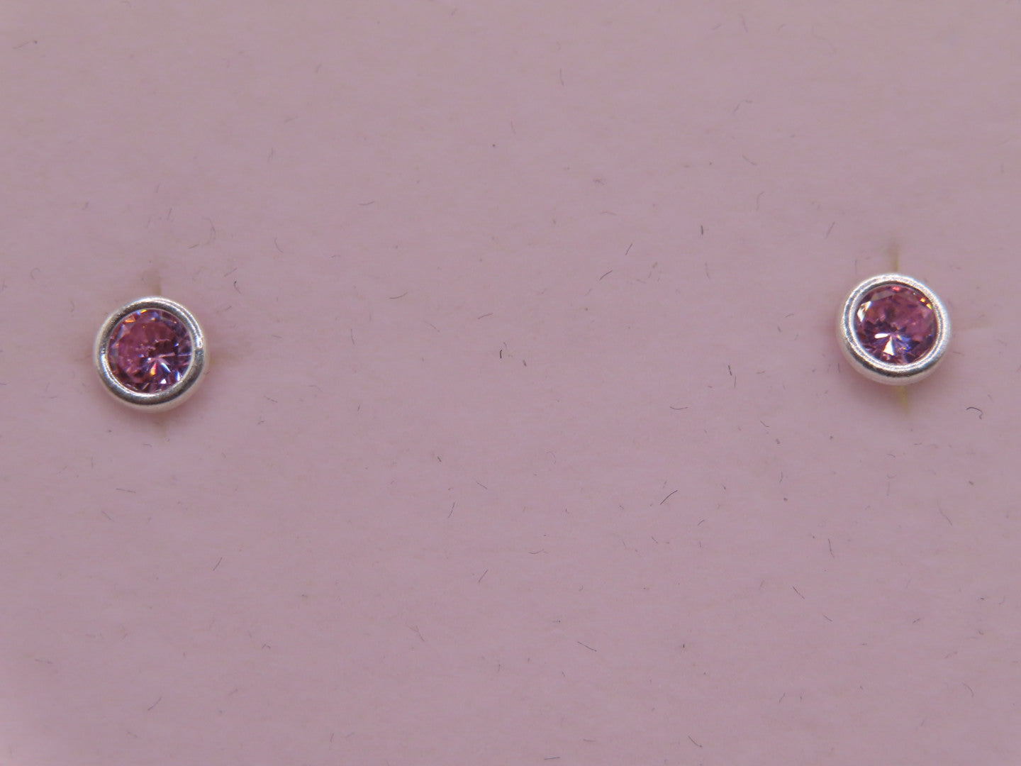 925 silver pink earrings