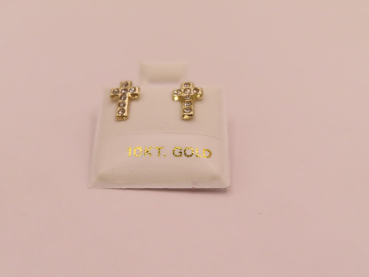 10k Gold cross earrings