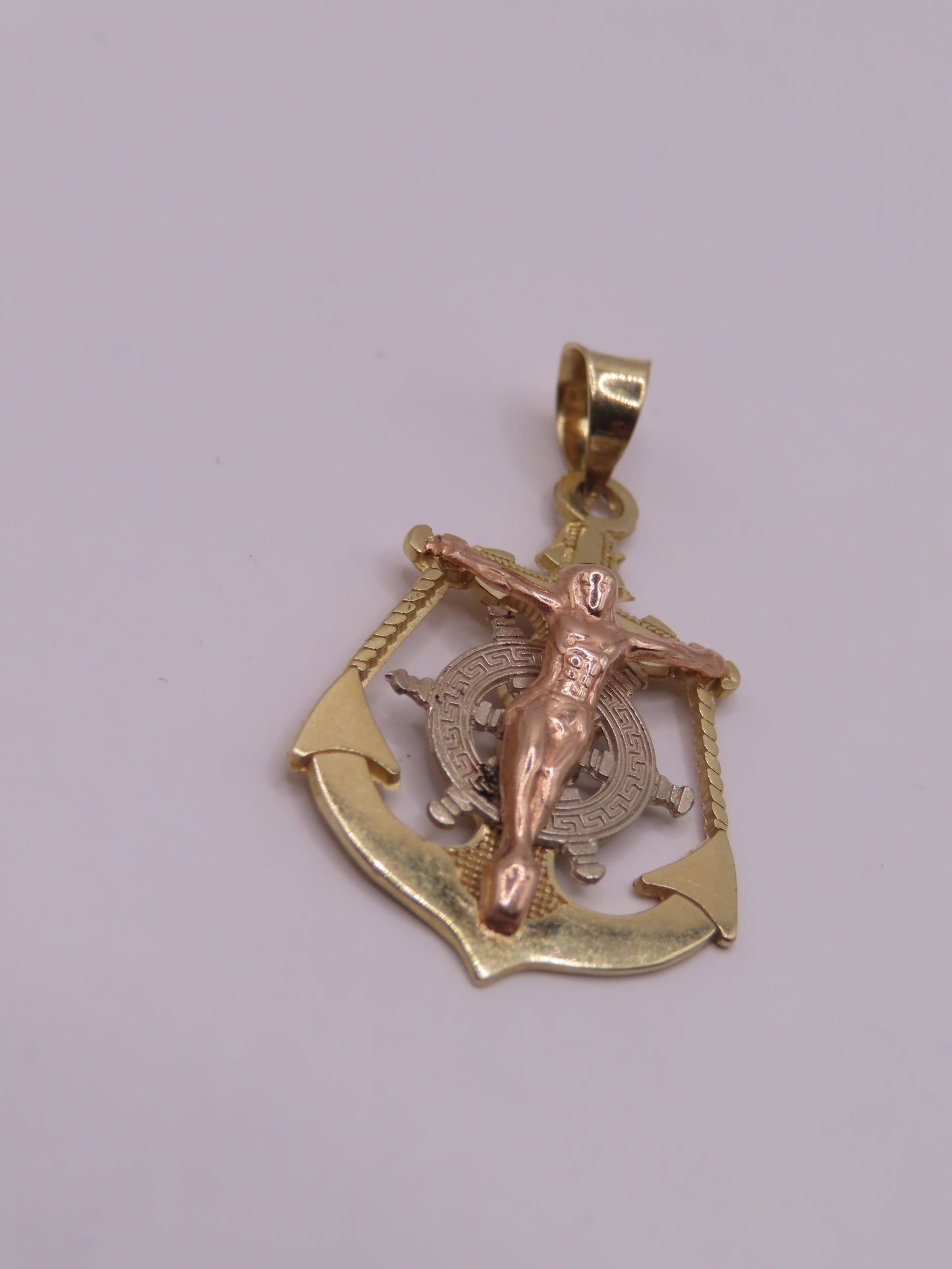 10k gold Medium anchor 1.5in pendant