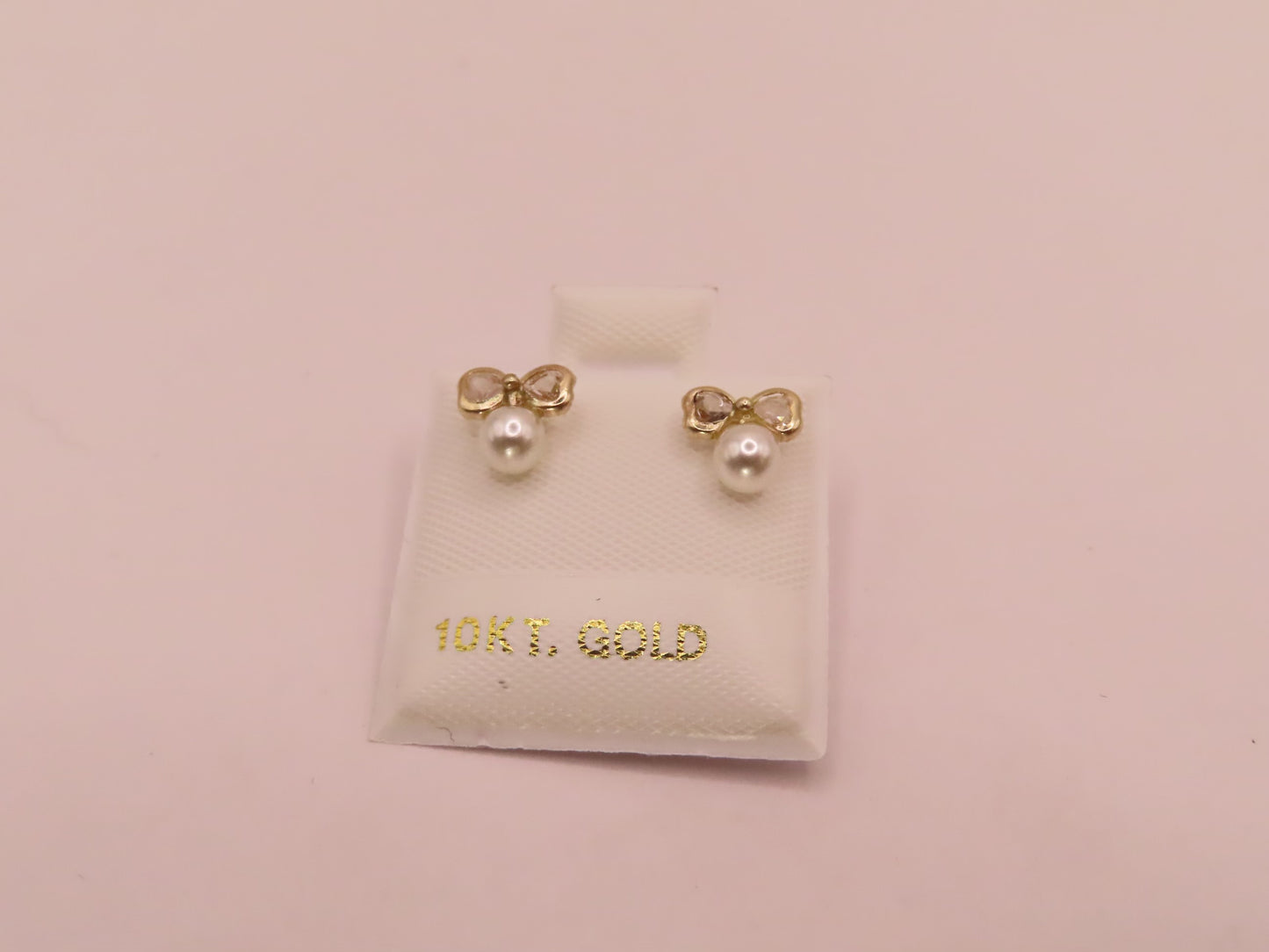 10k Gold mini bows earrings