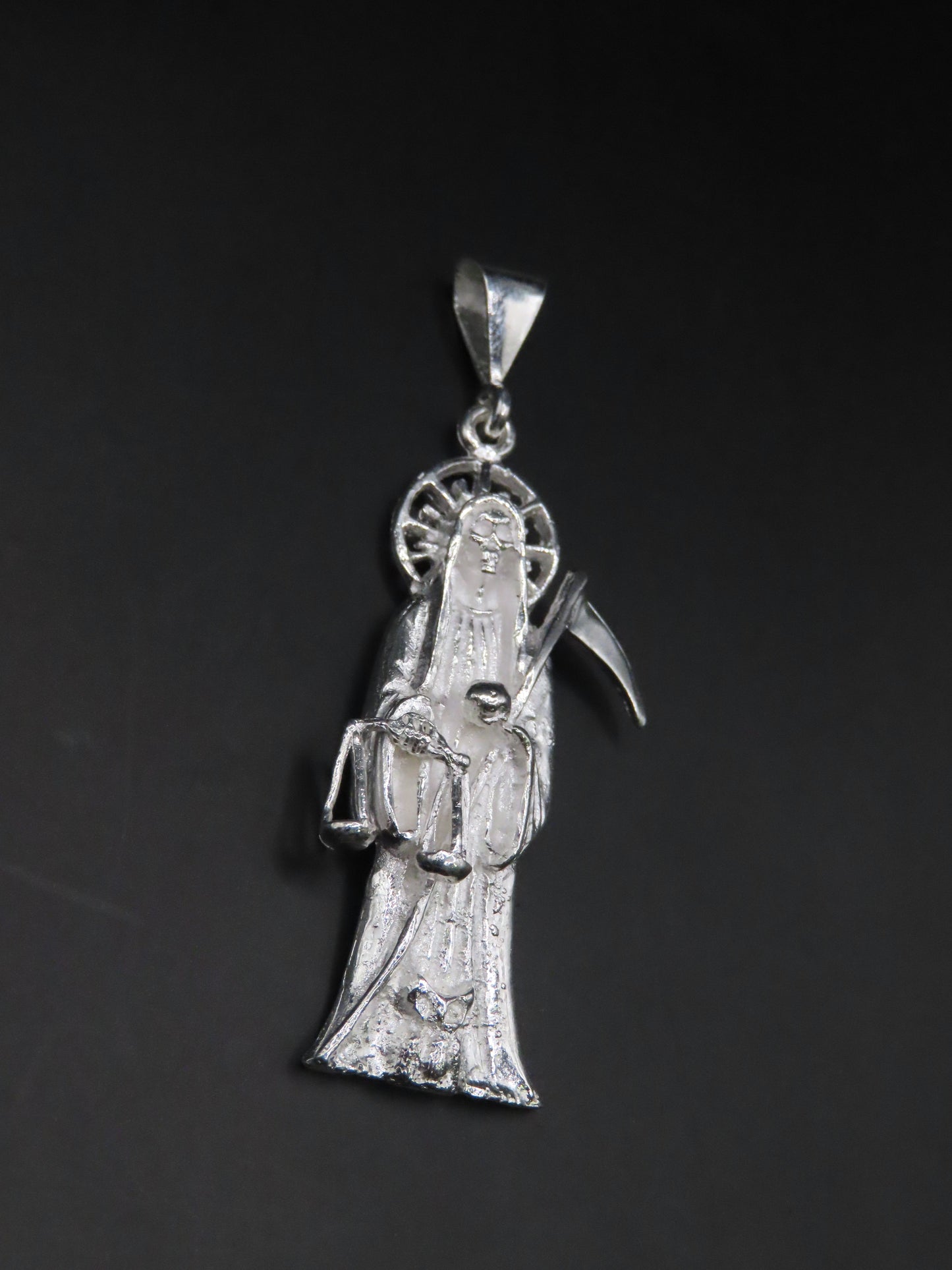 925 silver Santa muerte 2.2in