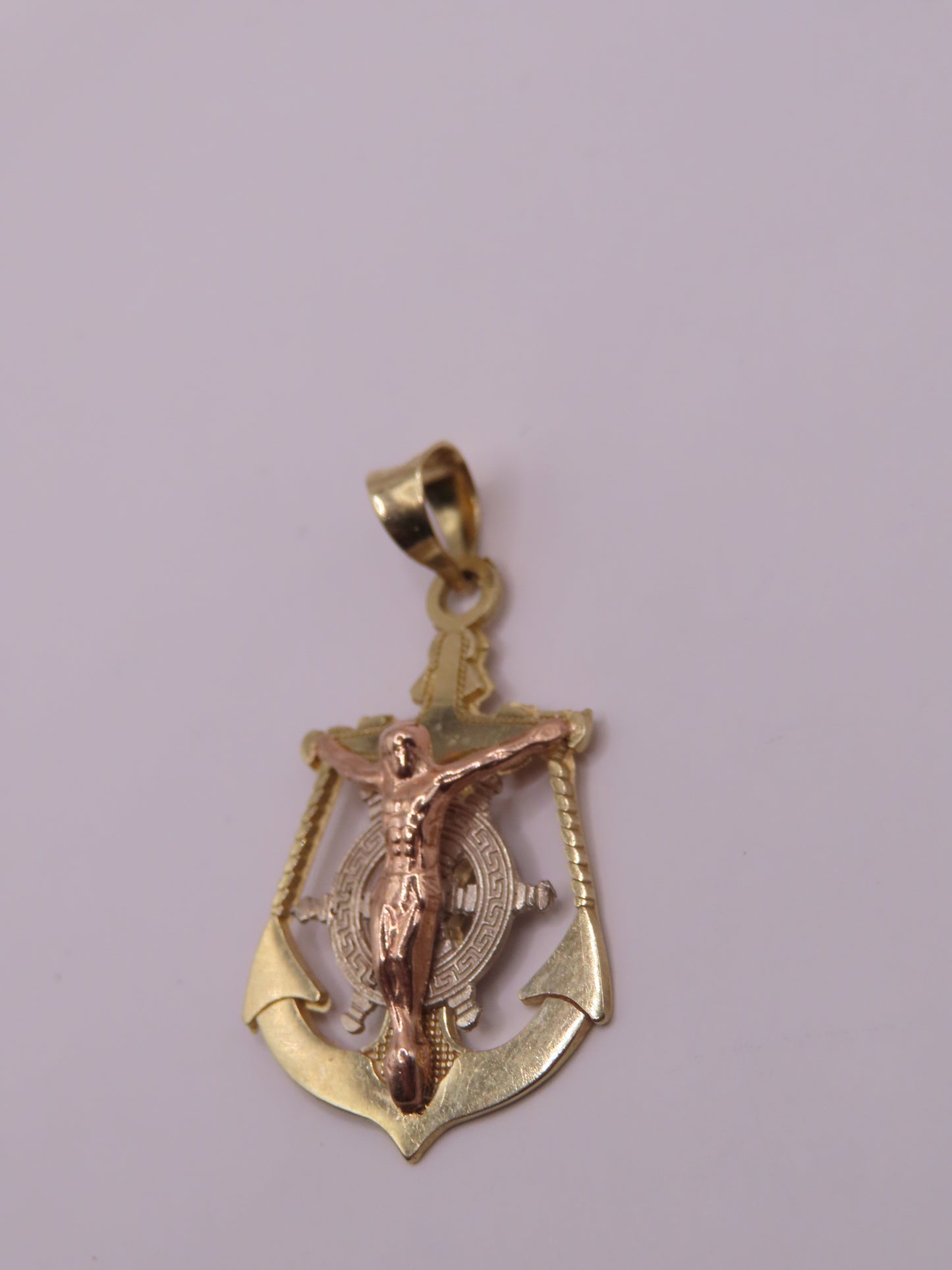 10k gold Medium anchor 1.5in pendant