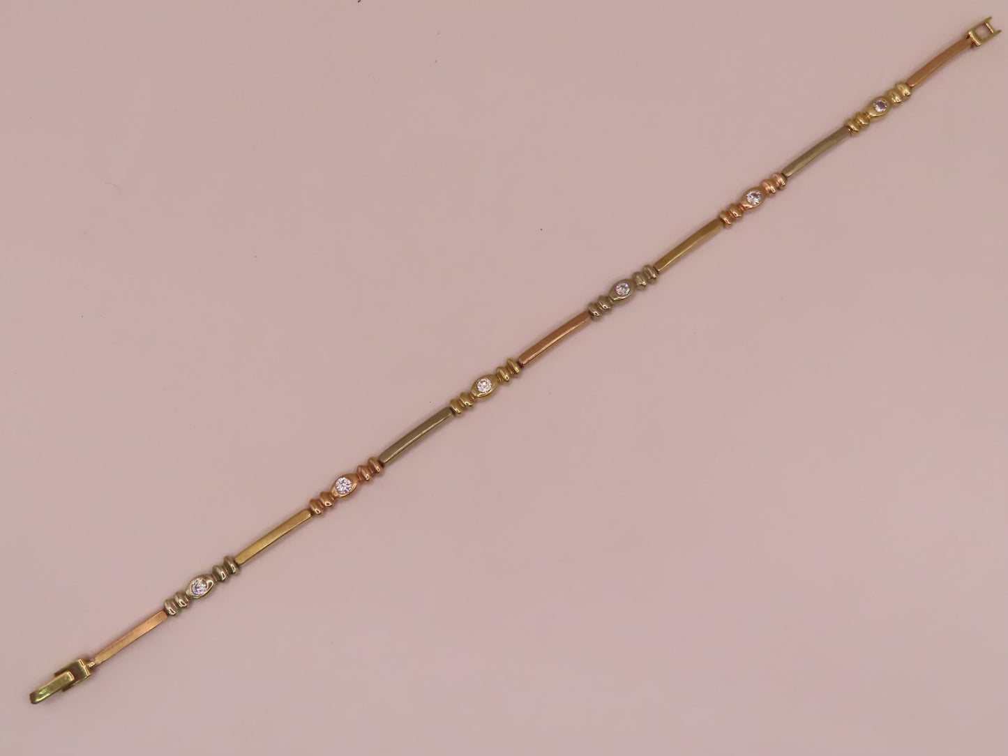 14k Gold bracelet (yellow & rose gold) 7.5in
