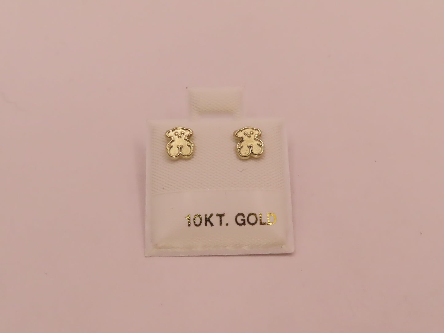 10k Gold mini bear earrings