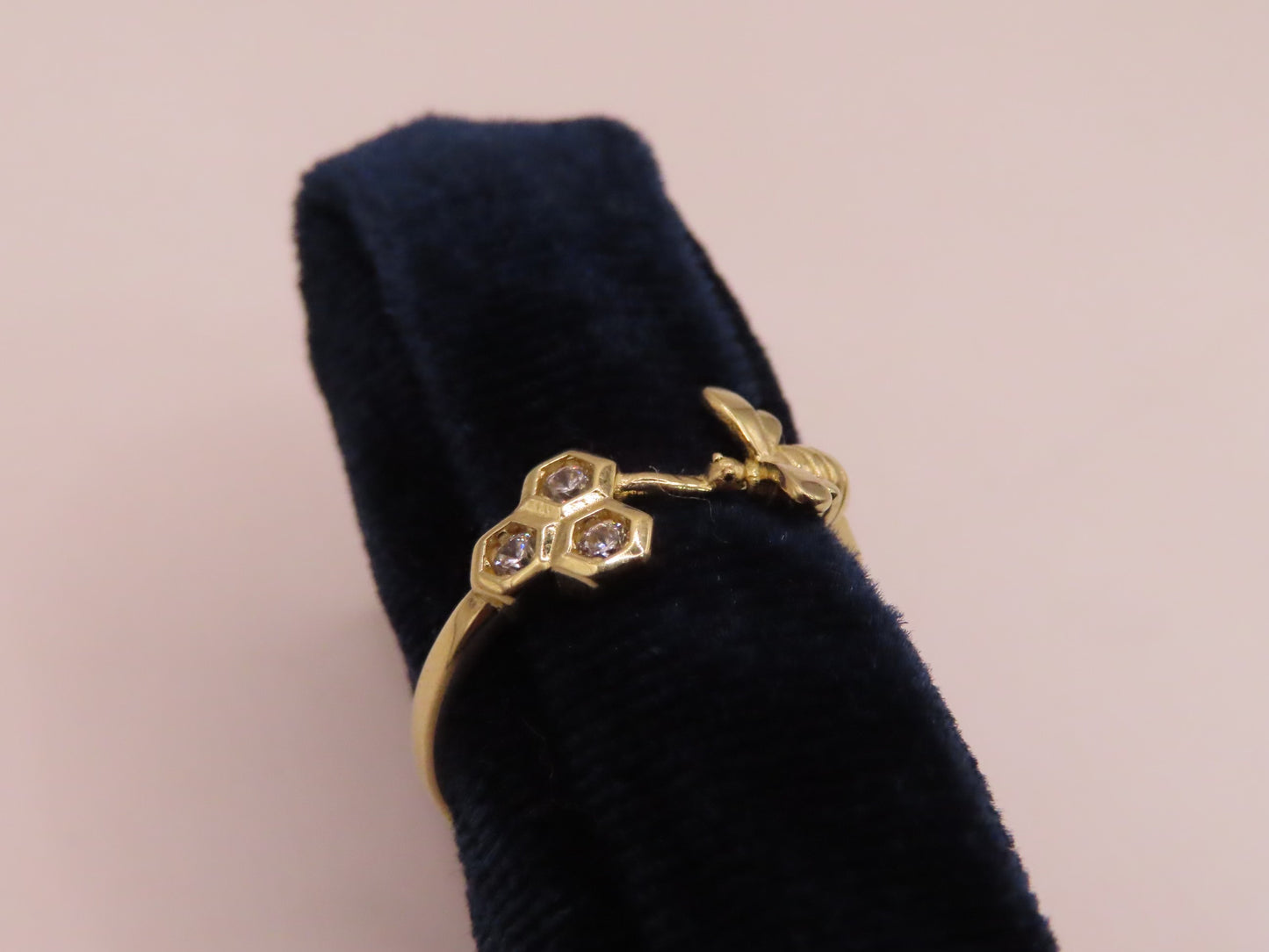 14k Gold Bee Ring