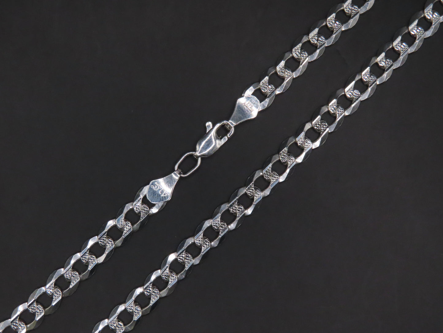 DIAMOND CUT CUBAN LINK CHAIN 27IN/6MM (29.89g)