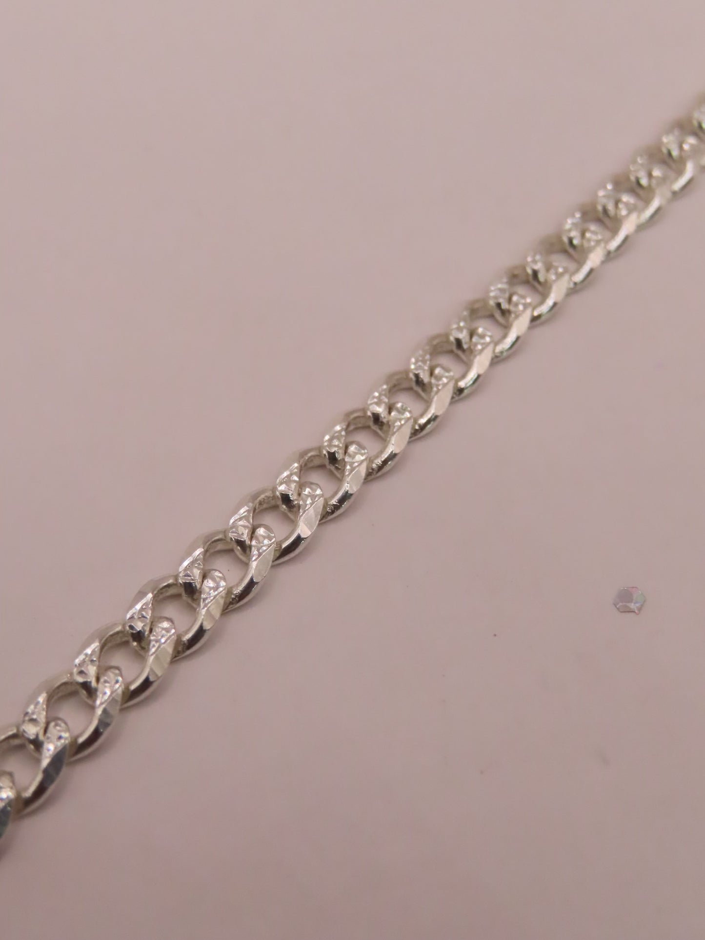 925/silver diamond cut bracelet