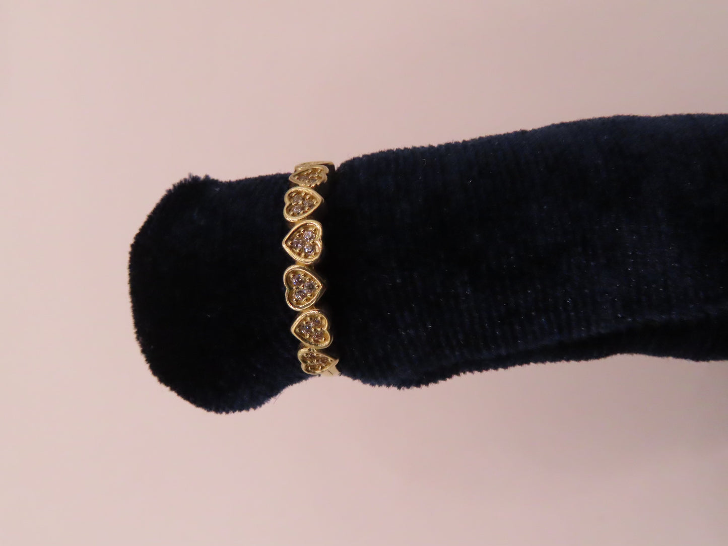 10k gold 7 mini hearts rings