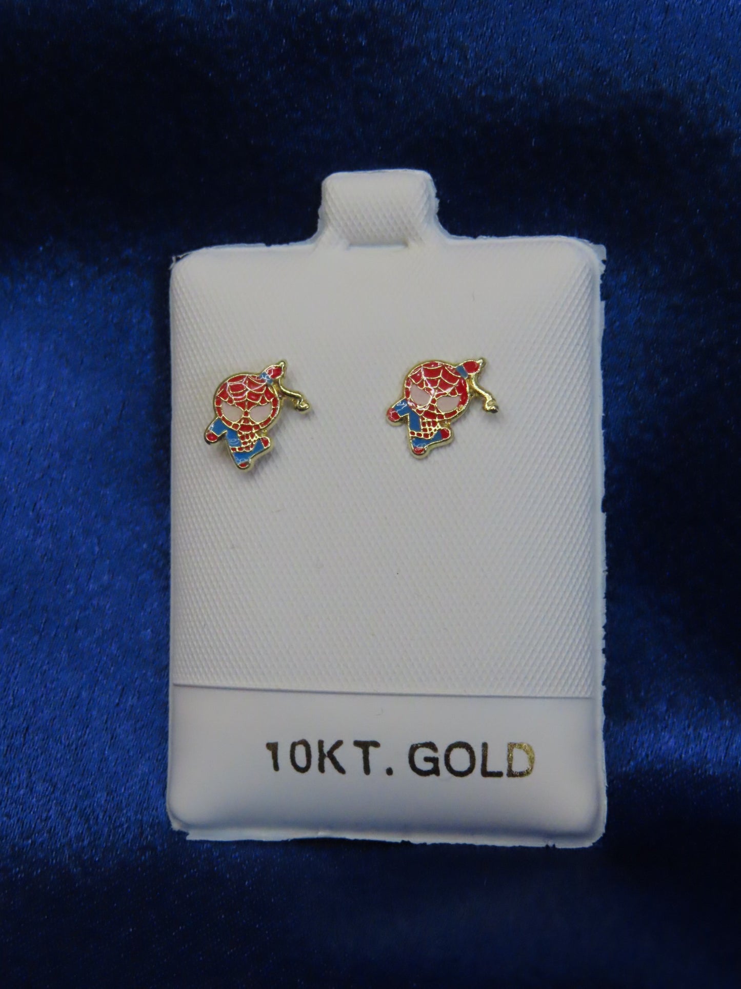 Spiderman 10k gold stud earring