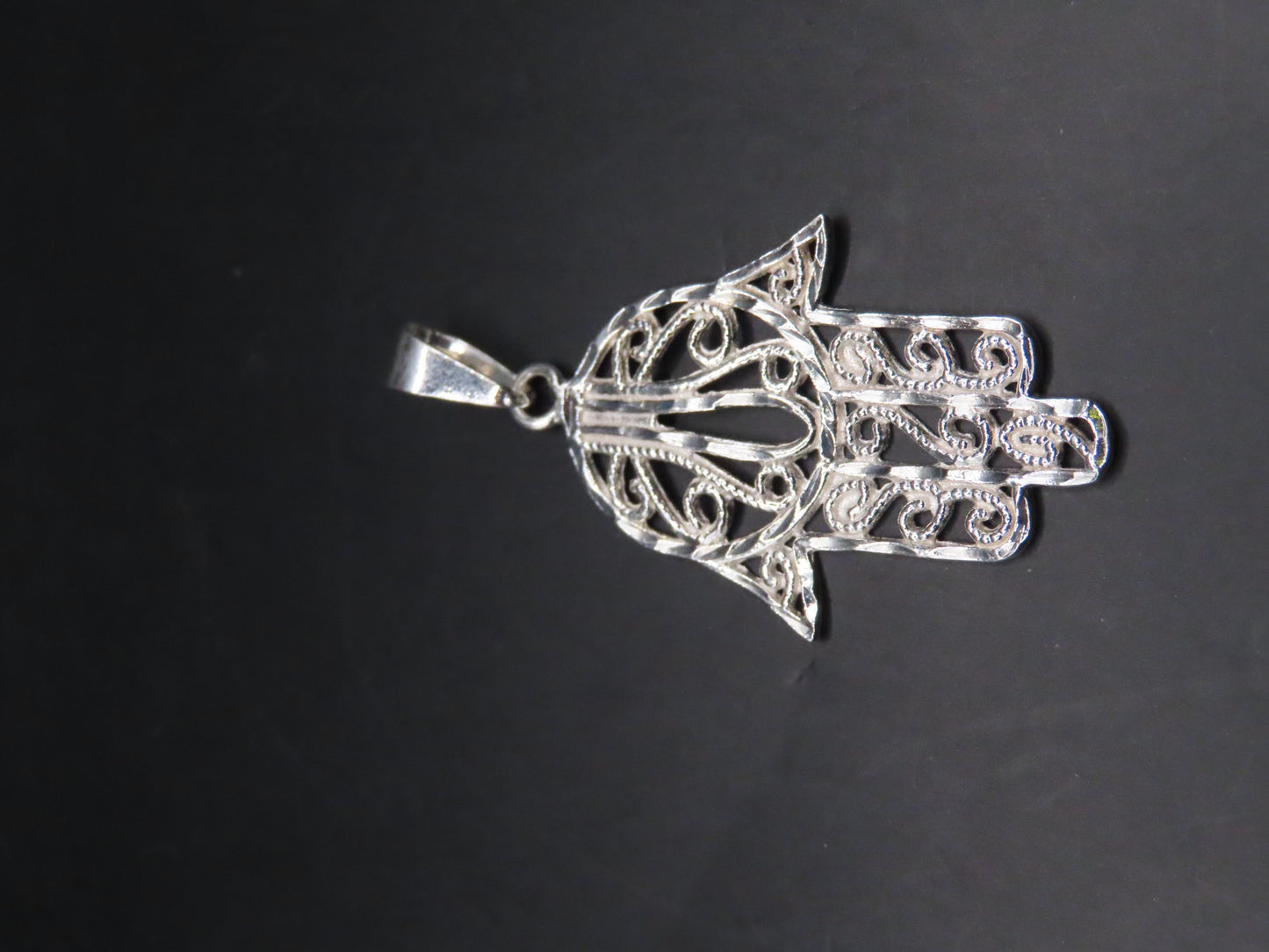 925 silver hamsa hand pendant