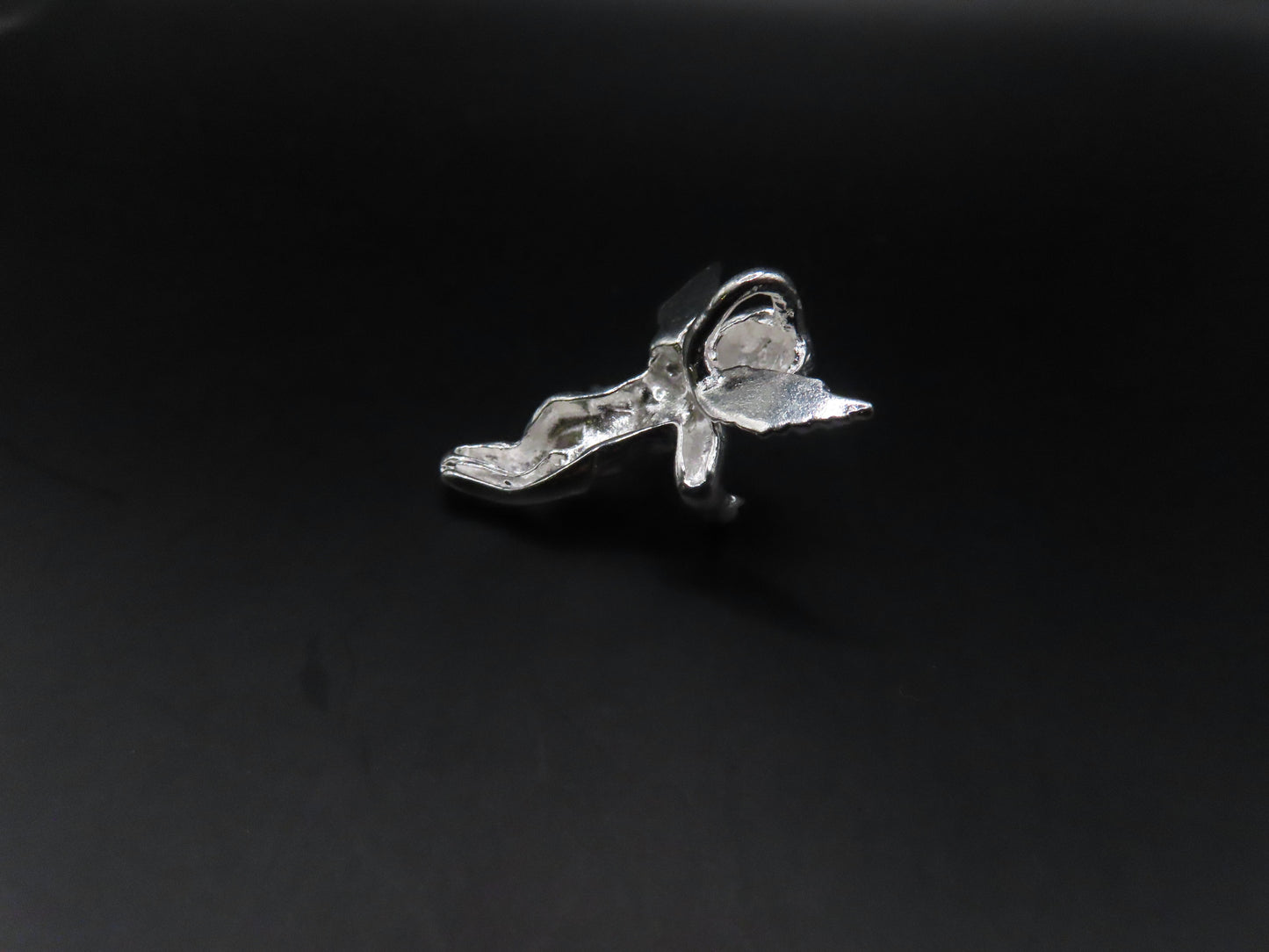 925 Silver angel pendant 1in