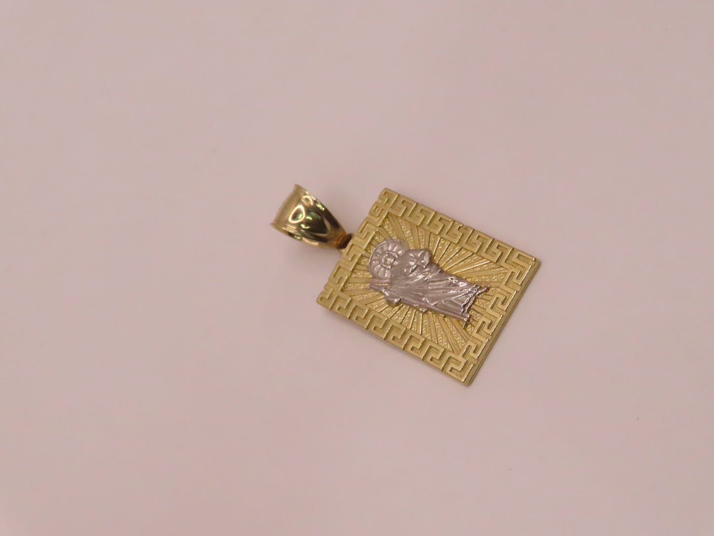 14k Gold San Judas Pendant 1.5in