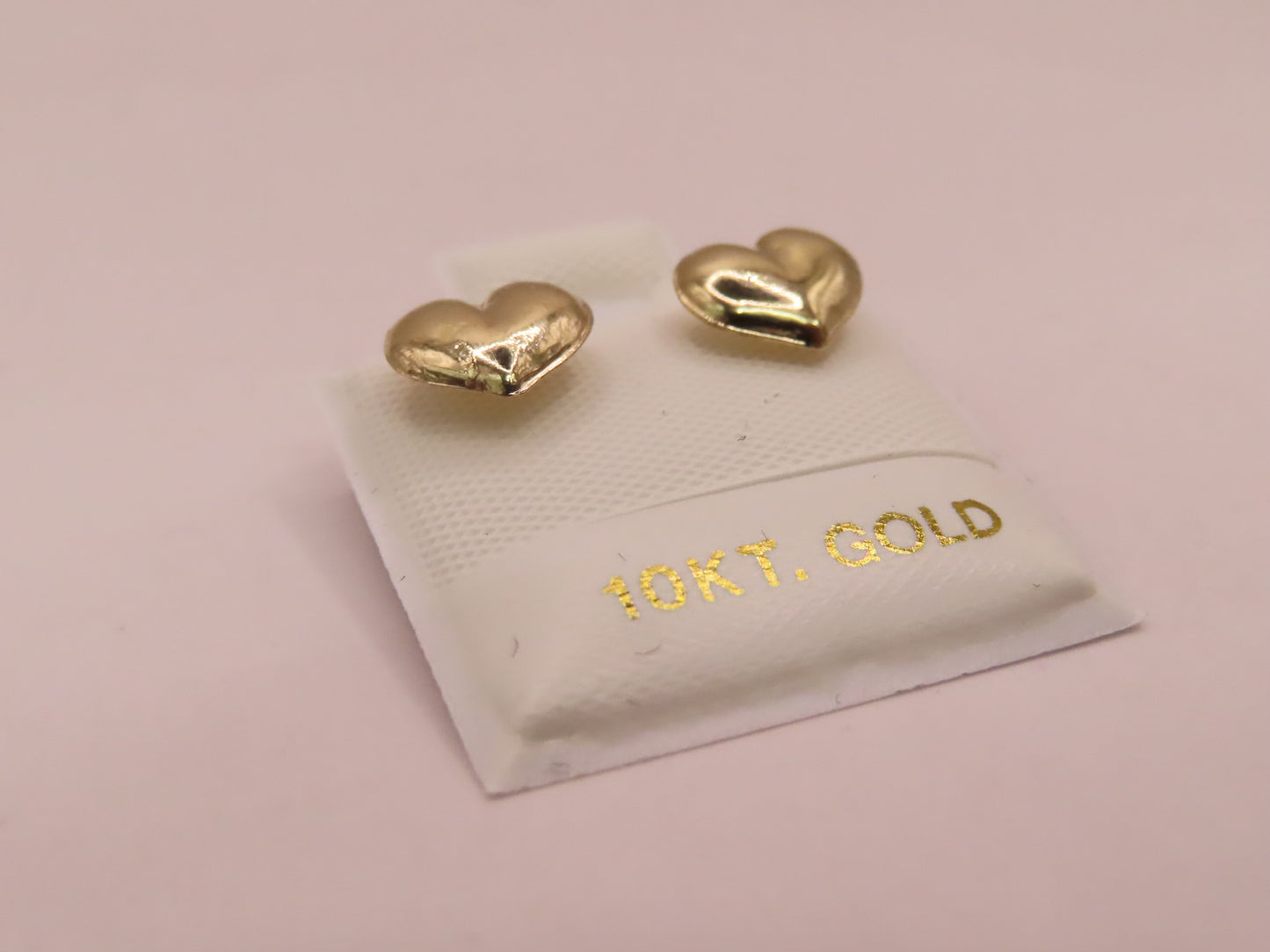 10k Gold heart earrings