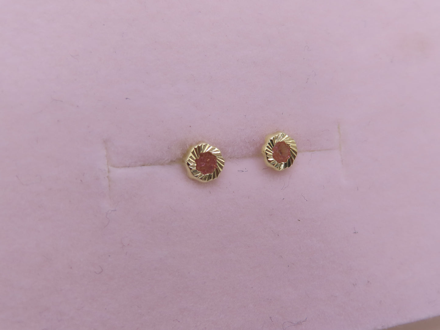 10k Gold pink Earrings