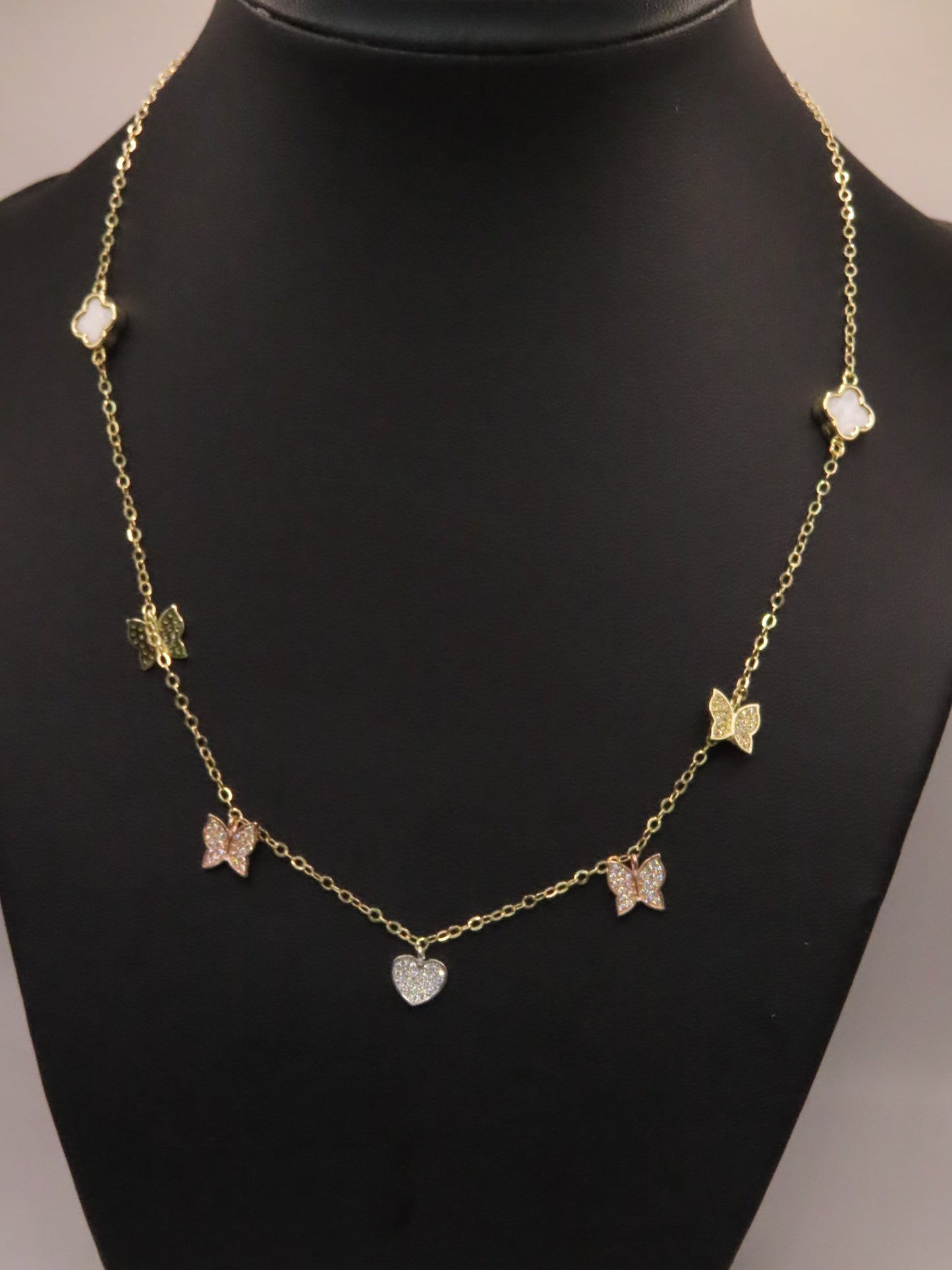 14k Gold butterfly necklace