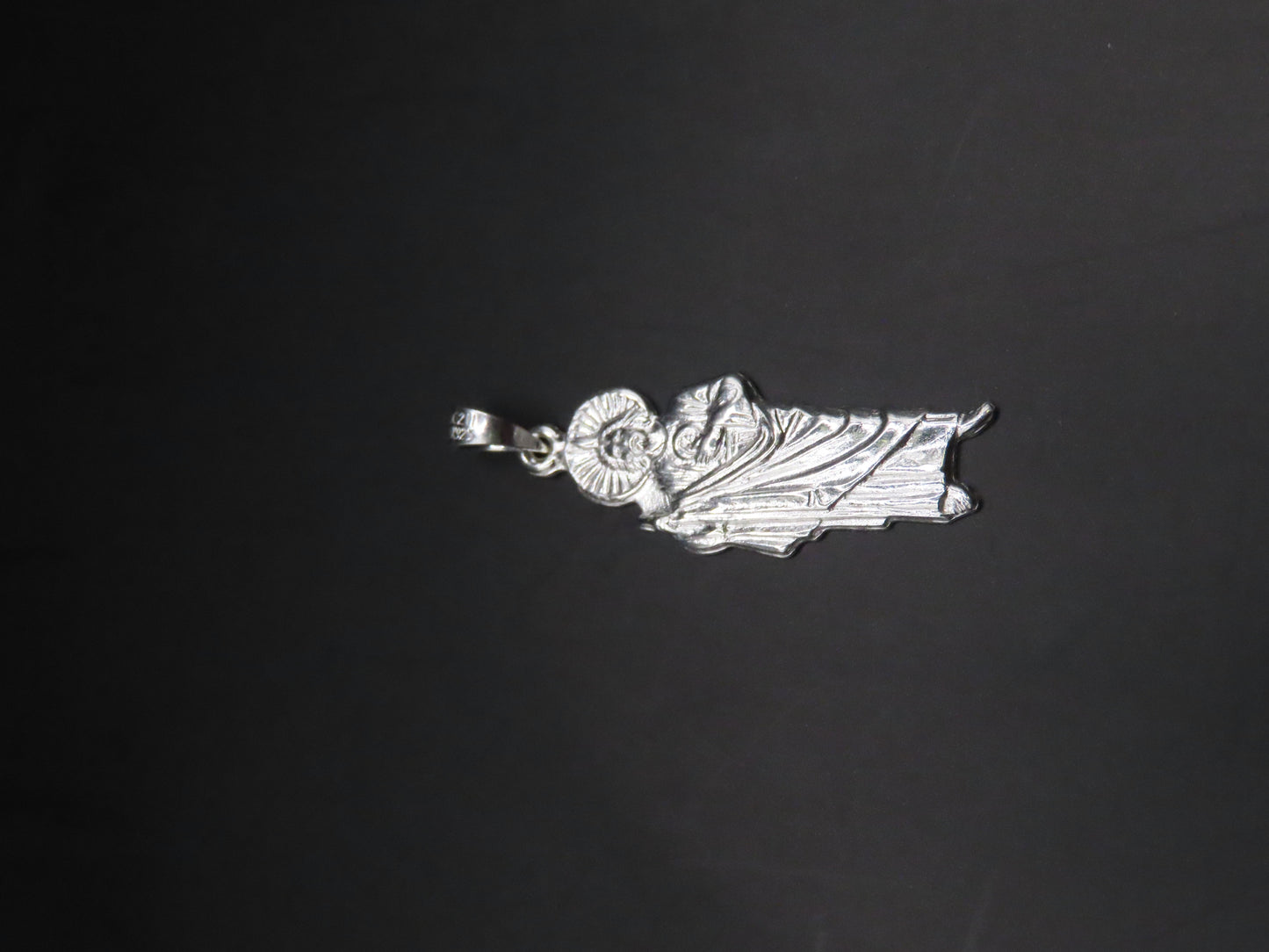 925 silver San Judas pendant 1.3in