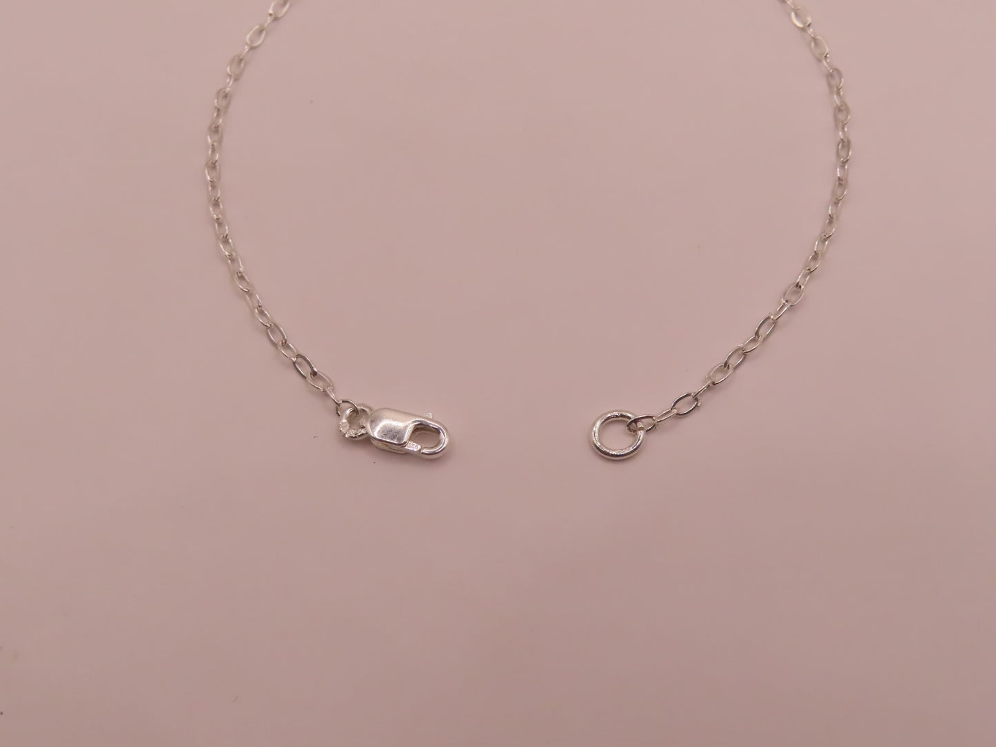 925 silver hearts bracelet 7in