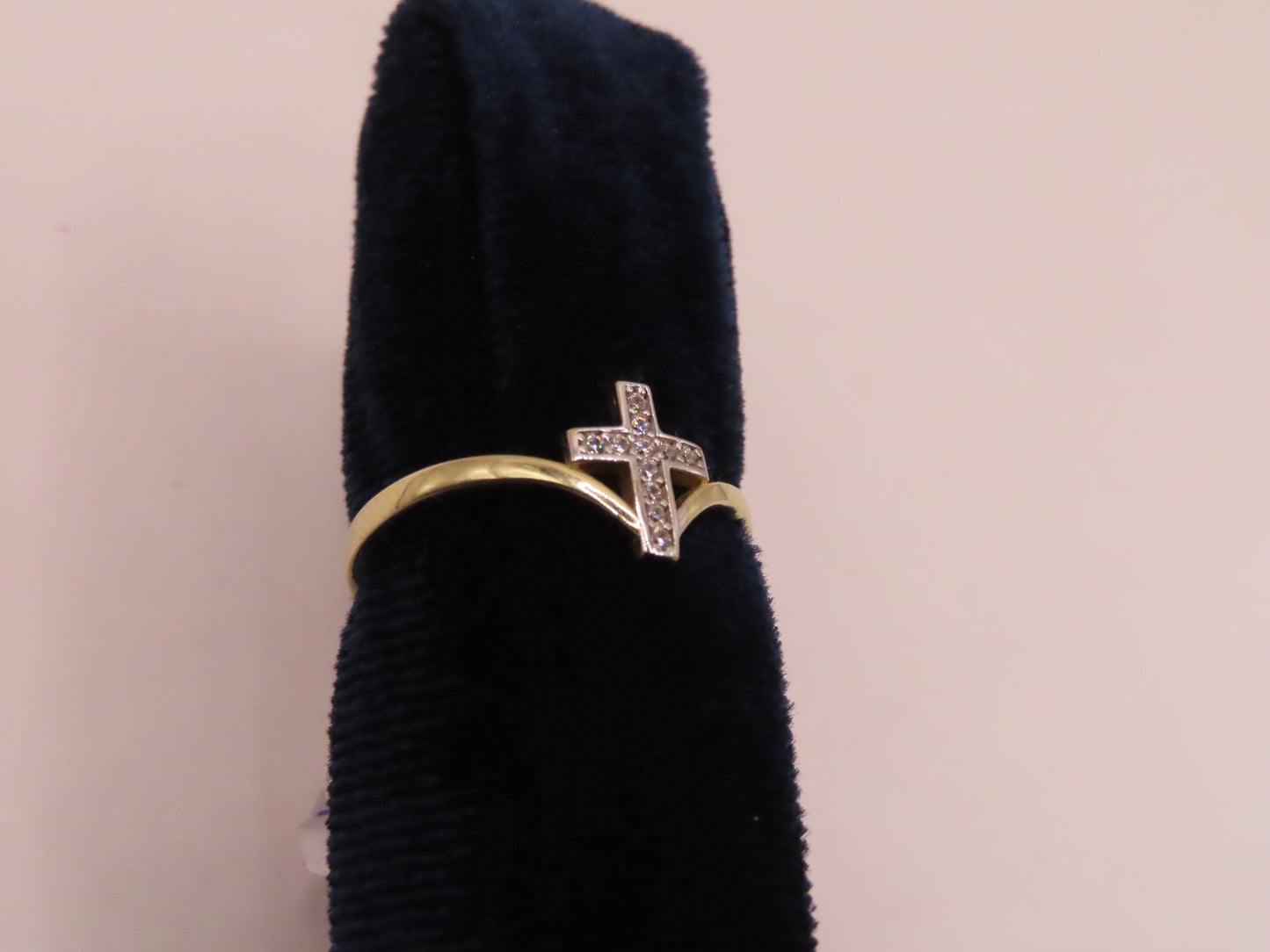14k Gold Cross Ring