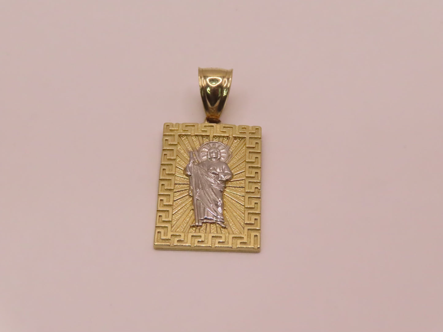 14k Gold San Judas Pendant 1.5in