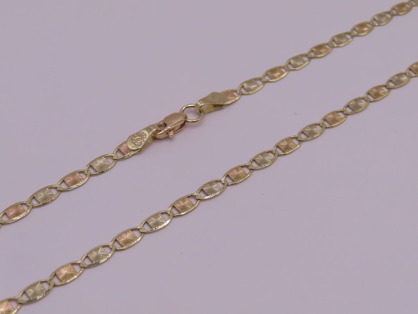 10k gold 3tones gold chain 19.5in/4mm (6.02g)