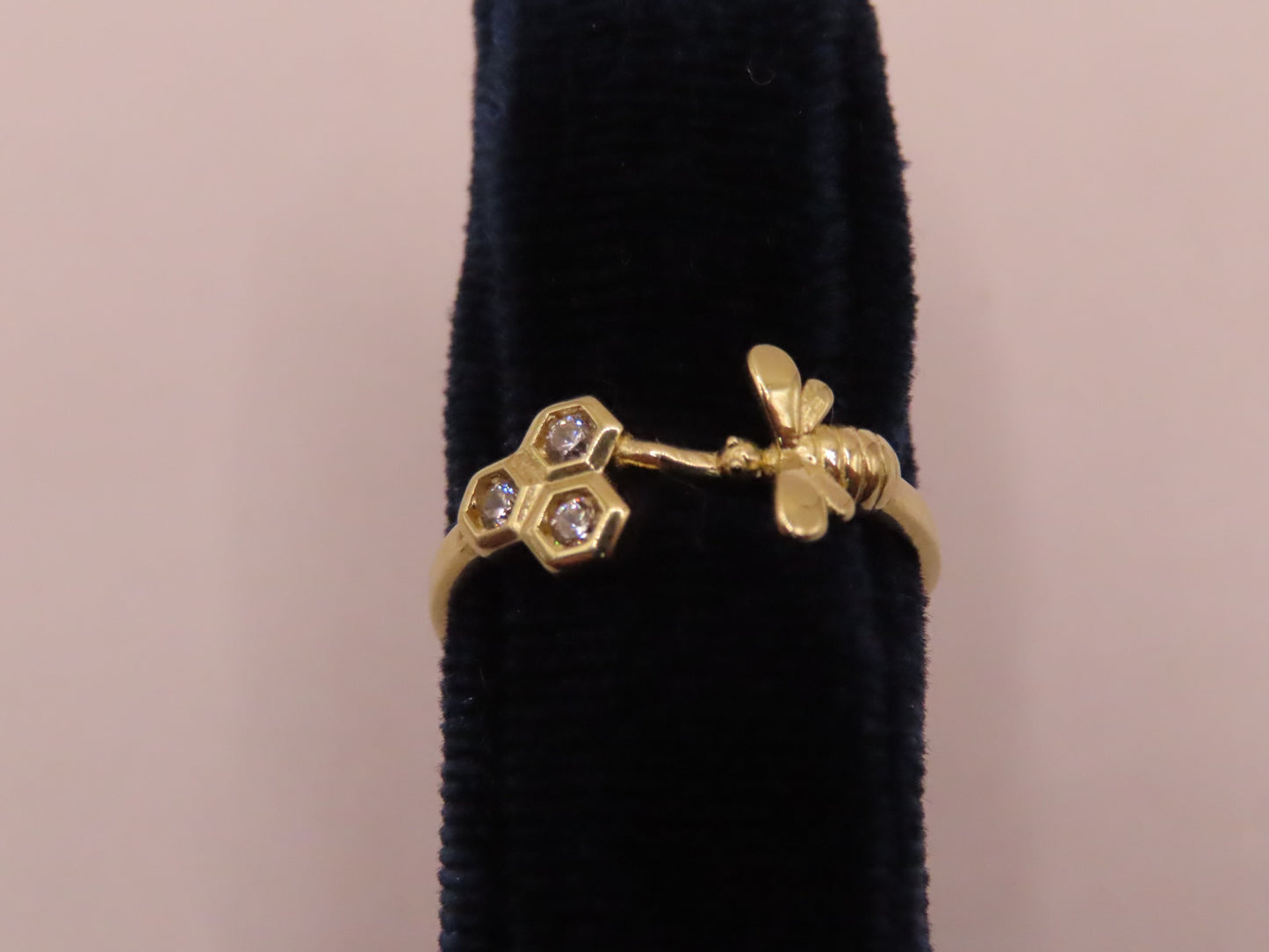 14k Gold Bee Ring