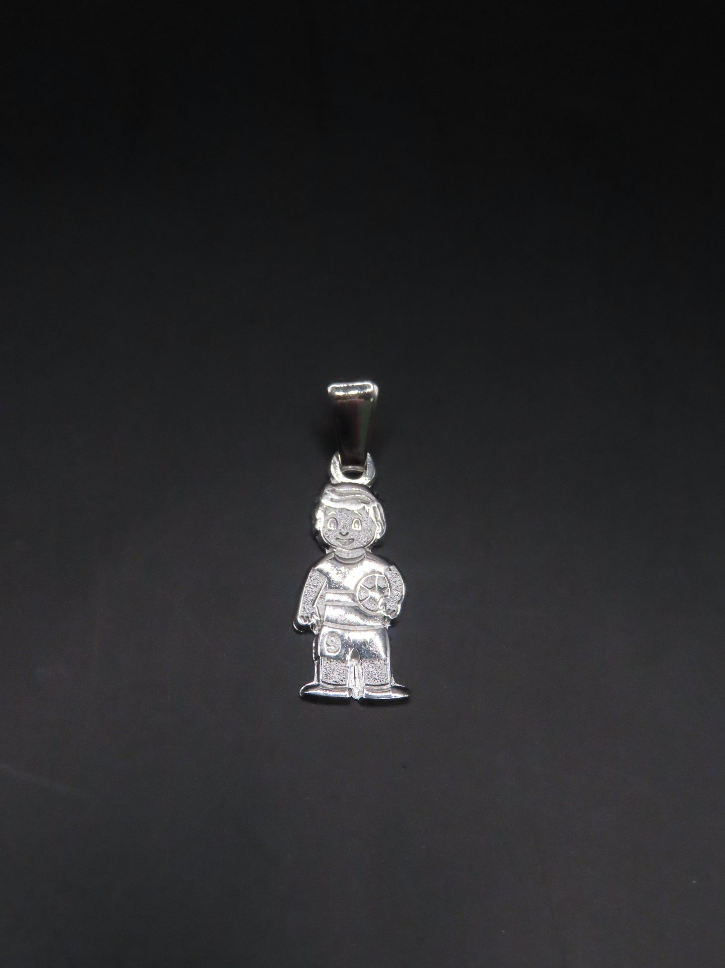 925 silver boy pendant 1.1in