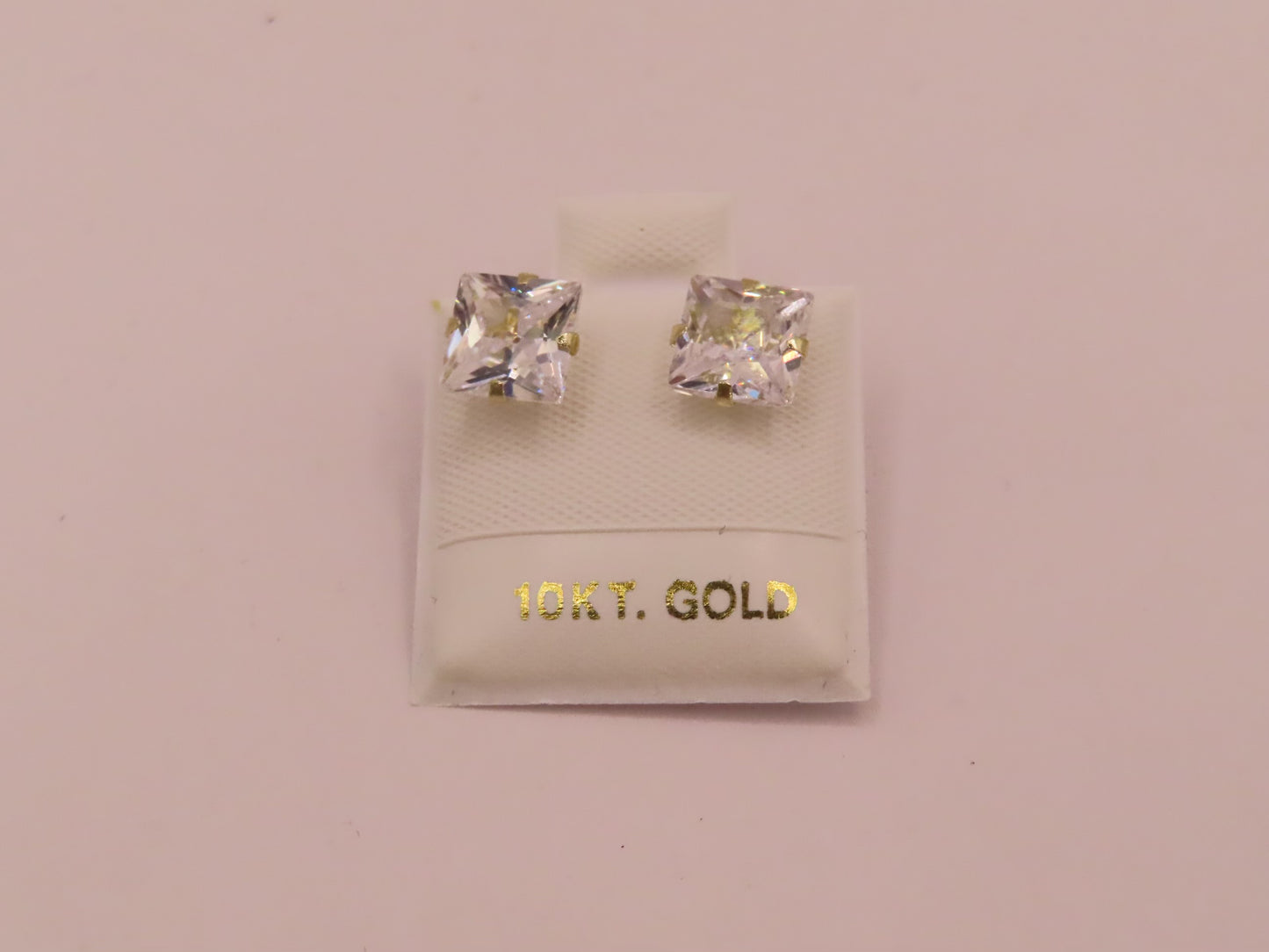10k Gold square earrings