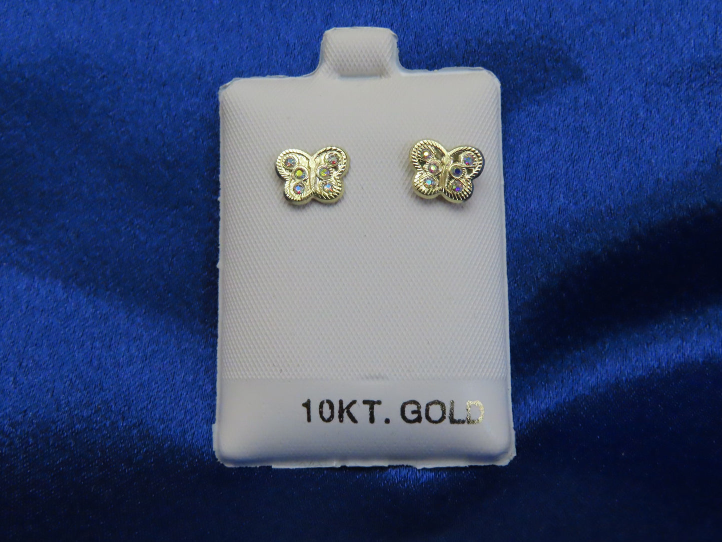 Butterfly 10k gold stud earrings