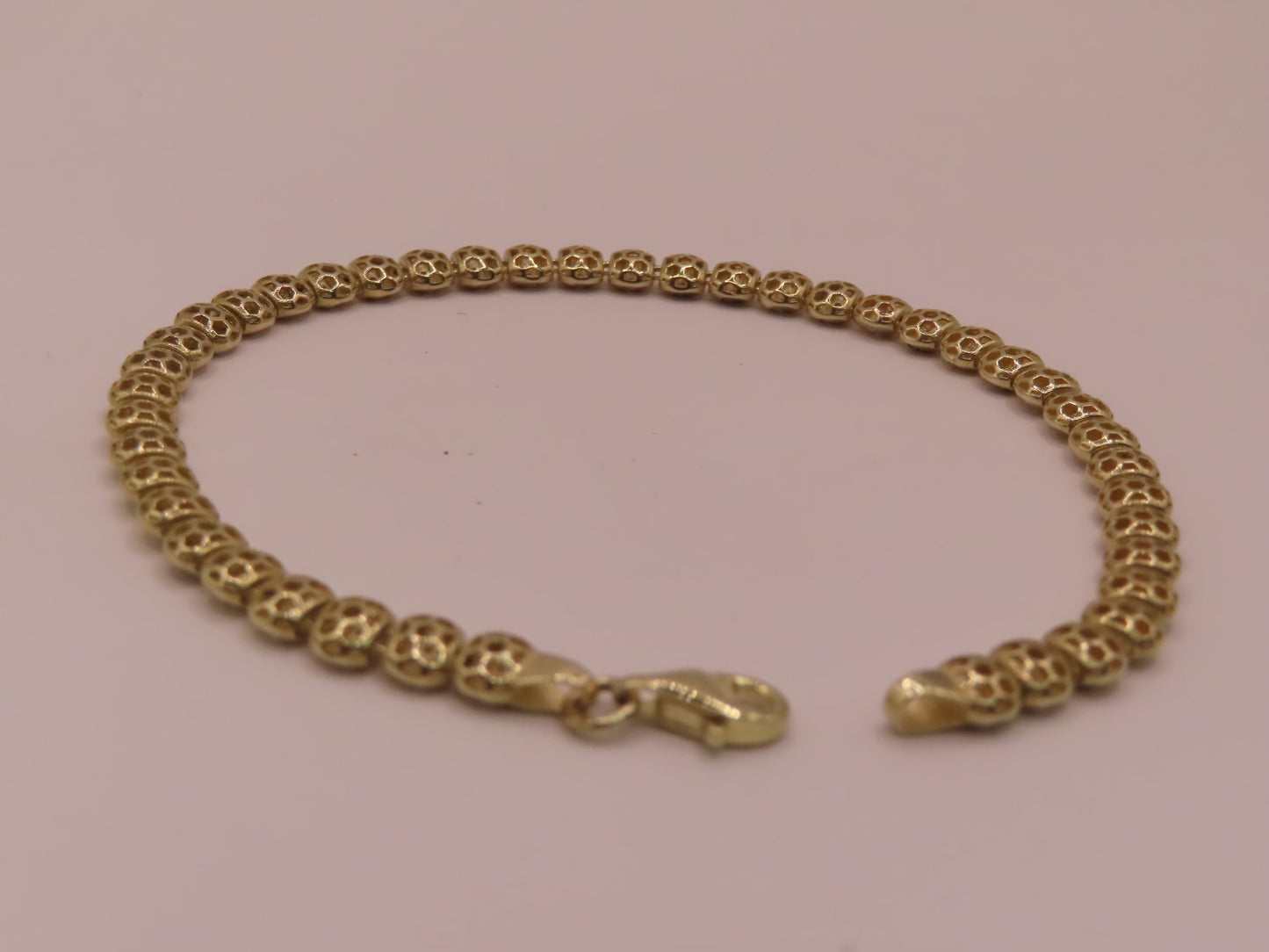 10k gold bracelet w/cz 7.6in/5mm