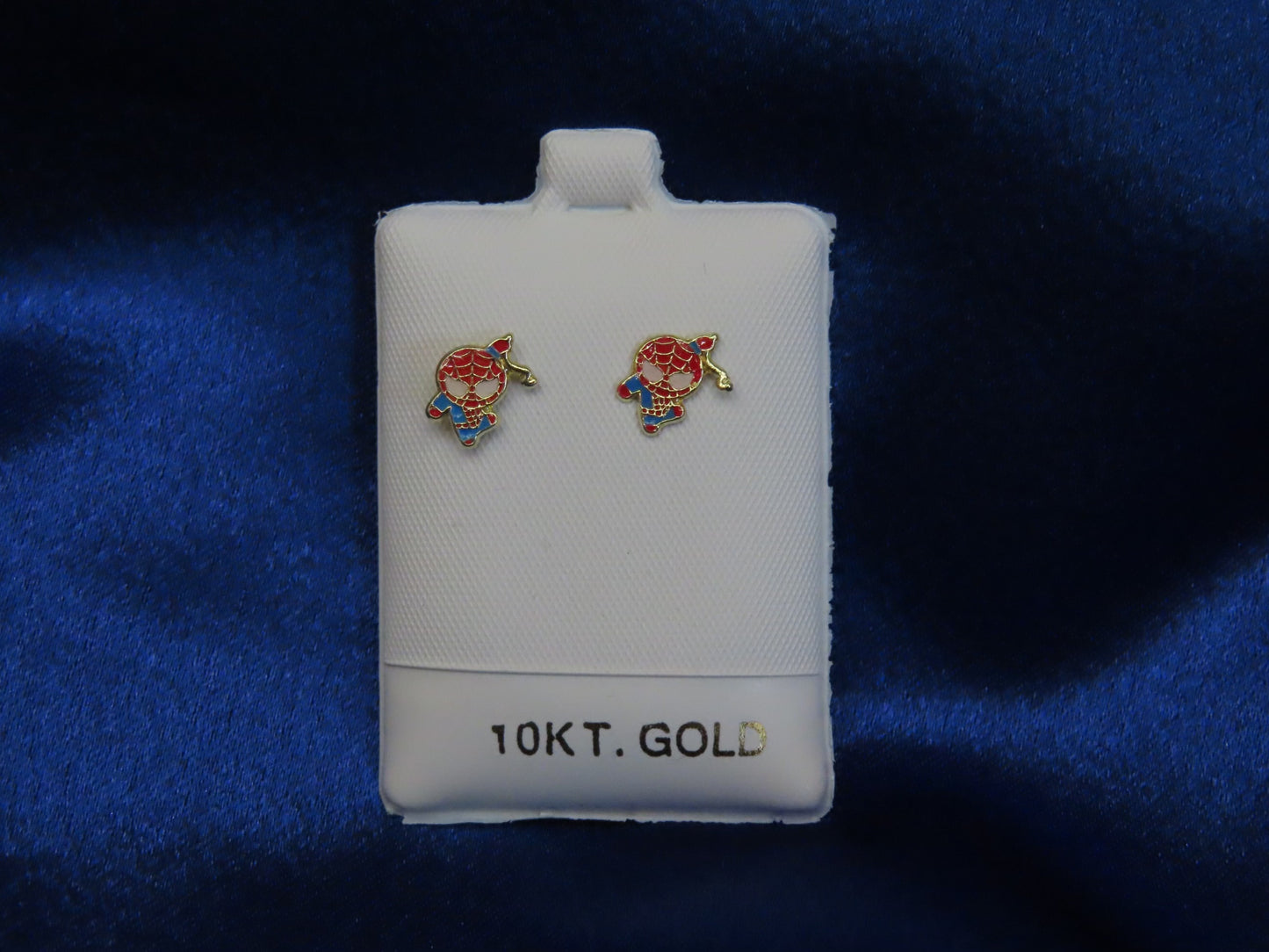 Spiderman 10k gold stud earring