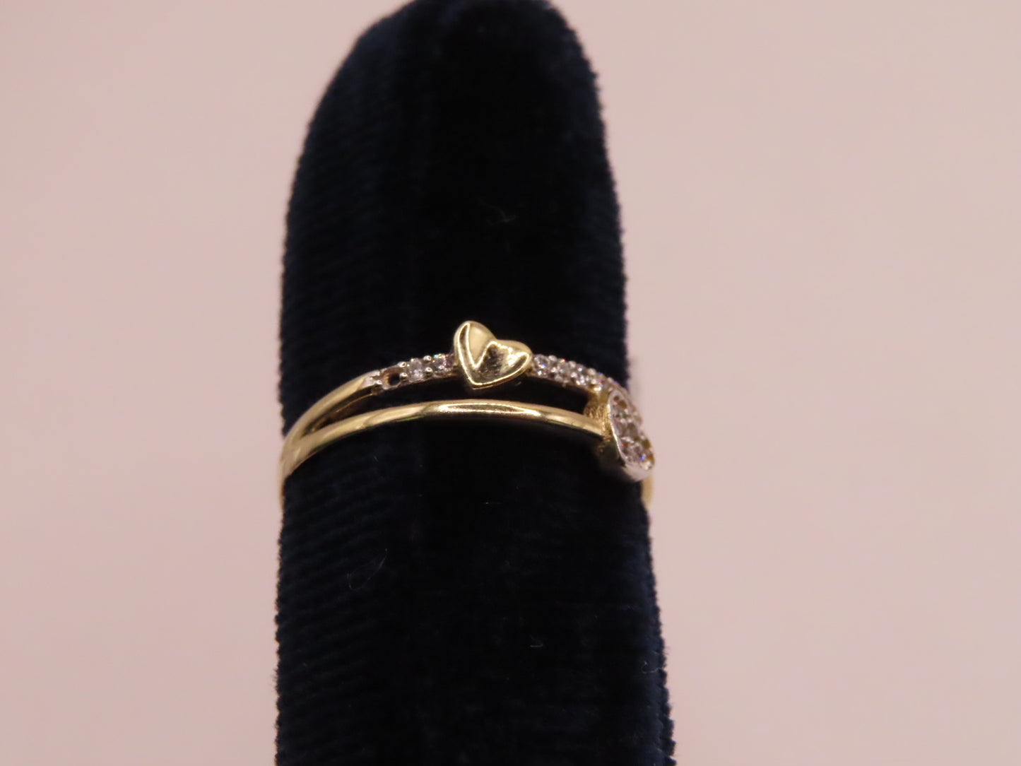 14k Gold Hearts Ring