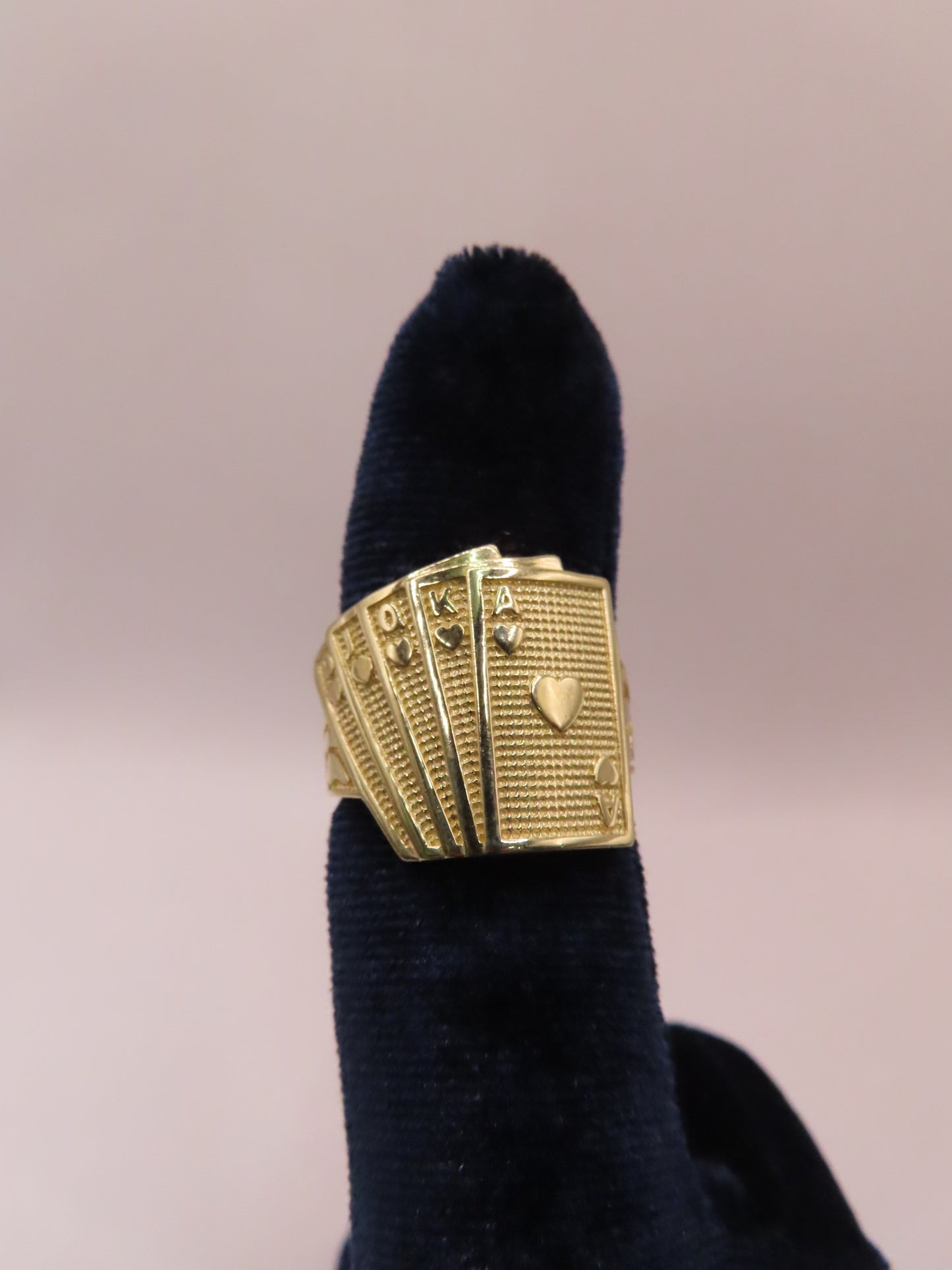 14k gold deck of cards ring size /10 (9.93gr)