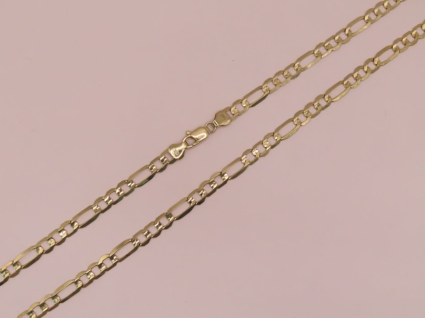 14k Gold Figaro solid chain 28in/5mm