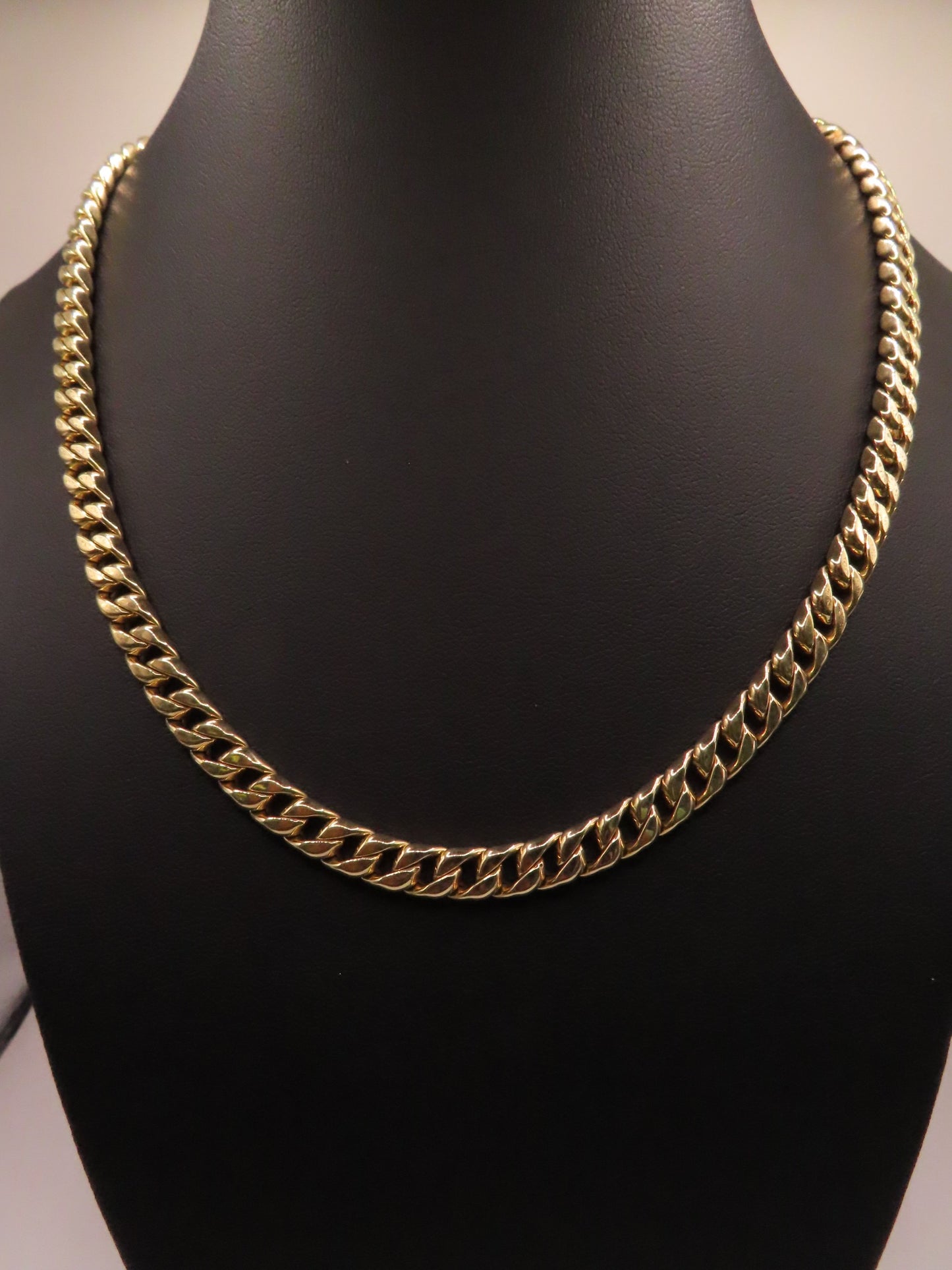 Hollow Cuban link 10k gold chain 17.7in/3mm