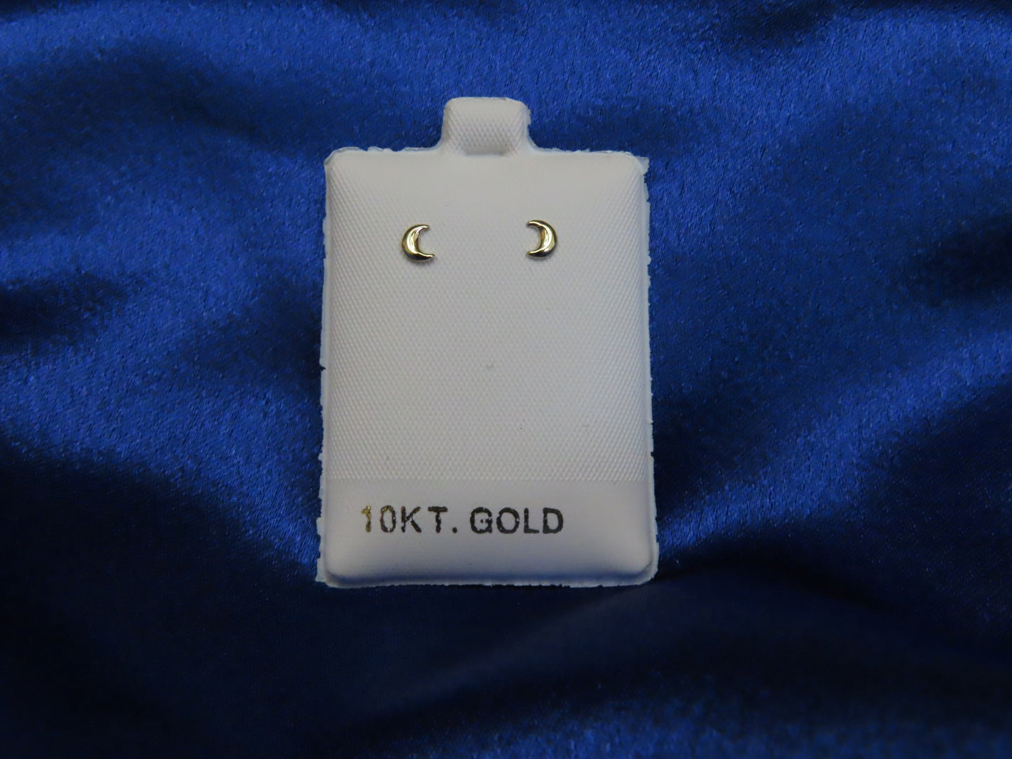 Moon 10k gold stud earrings