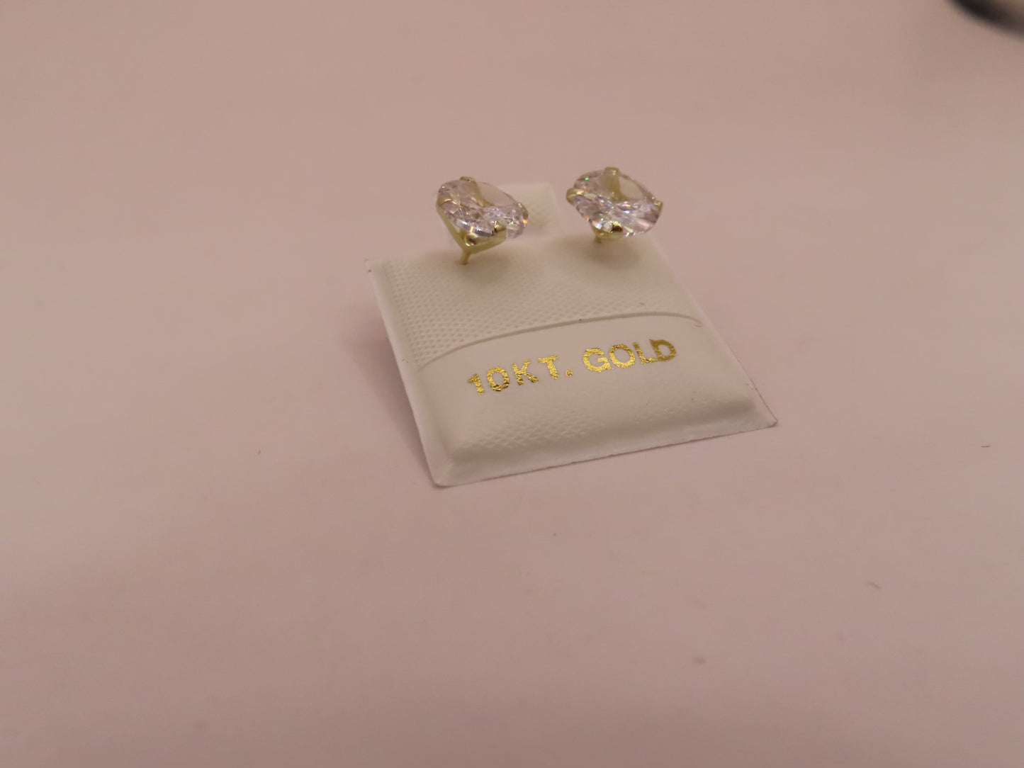 10k Gold medium zirconia earrings