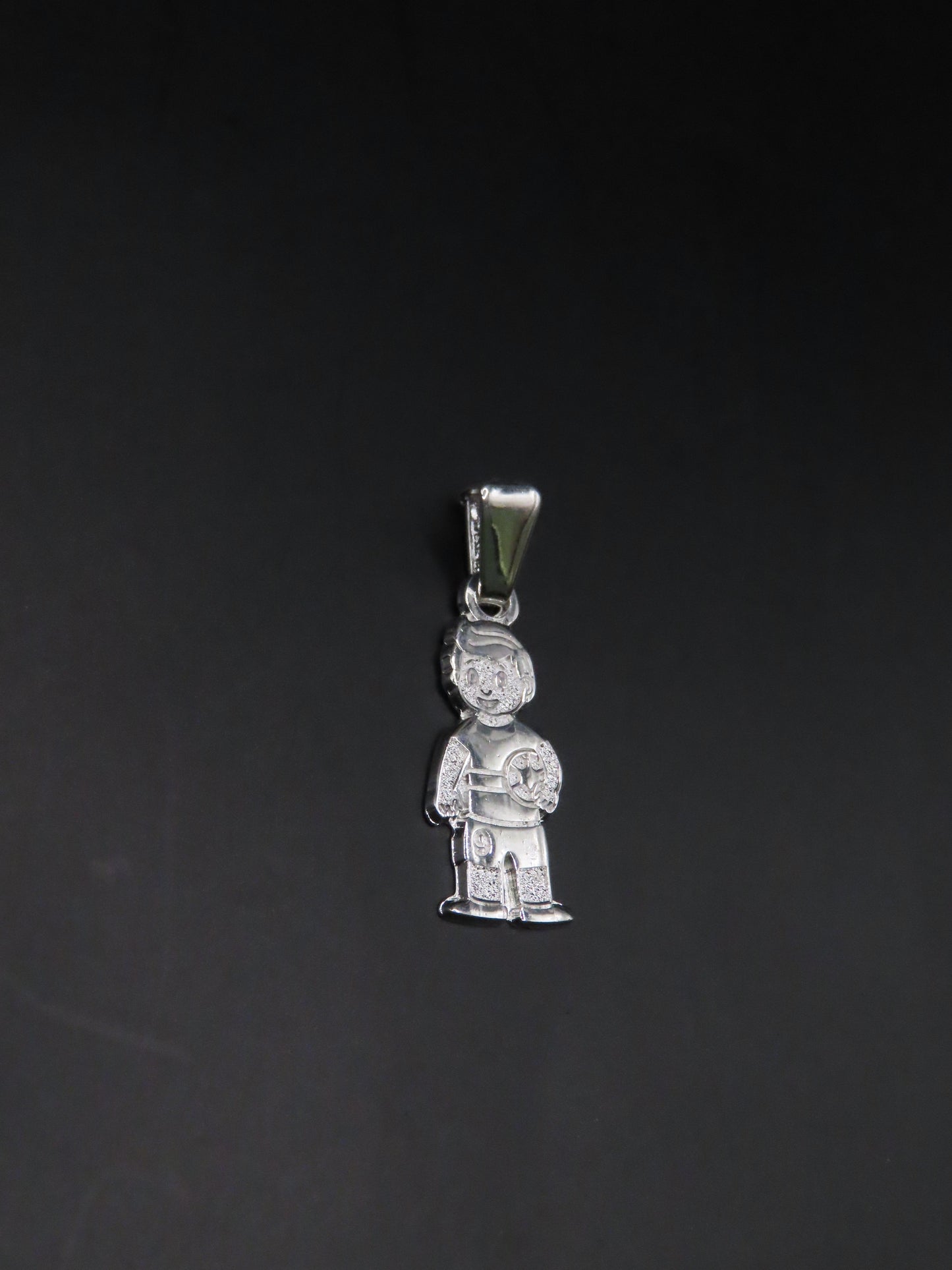 925 silver boy pendant 1.1in