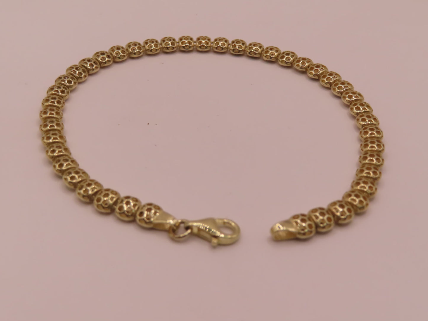 10k gold bracelet w/cz 7.6in/5mm