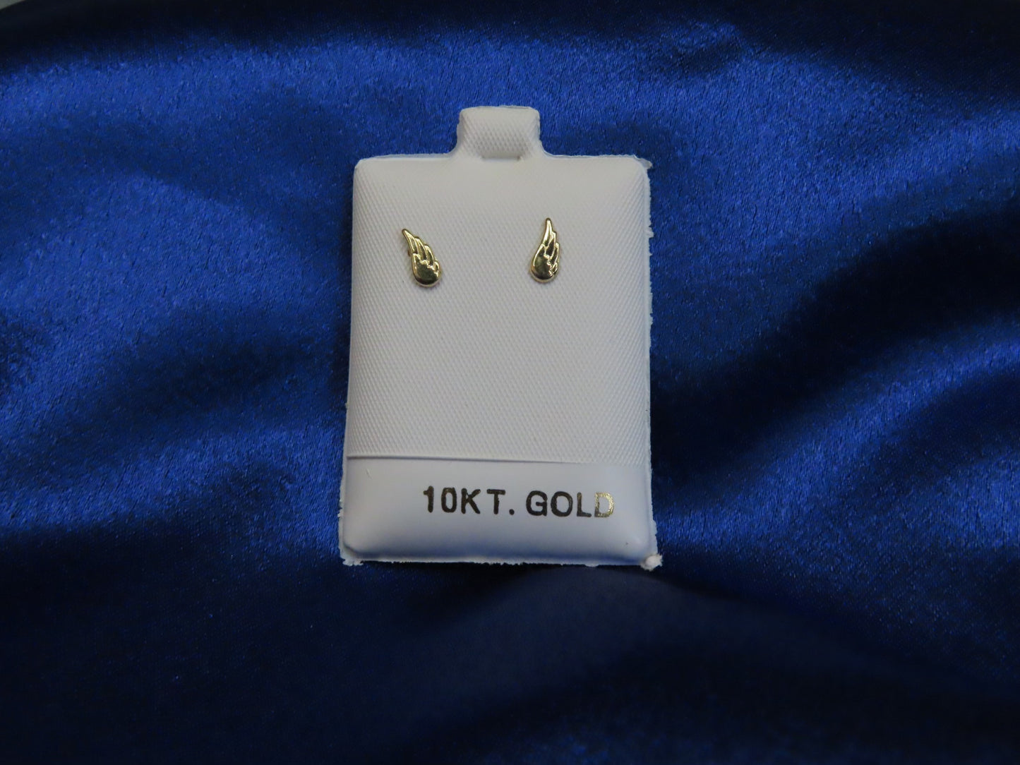 Wings 10k gold stud earrings