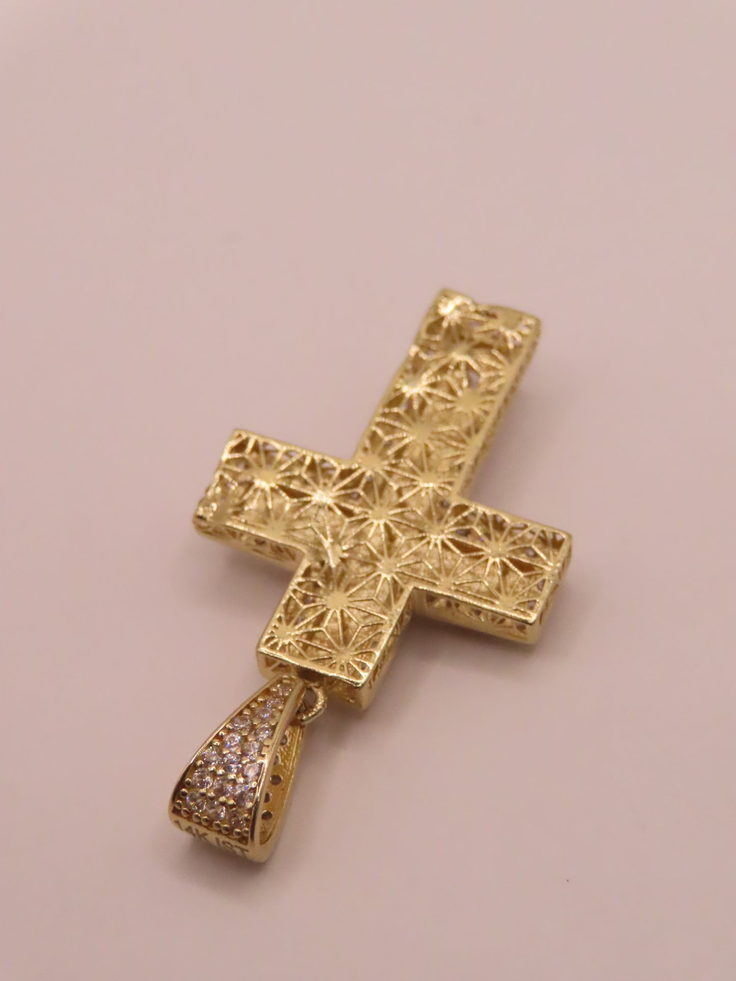 14k Gold cross pendant 1.5in