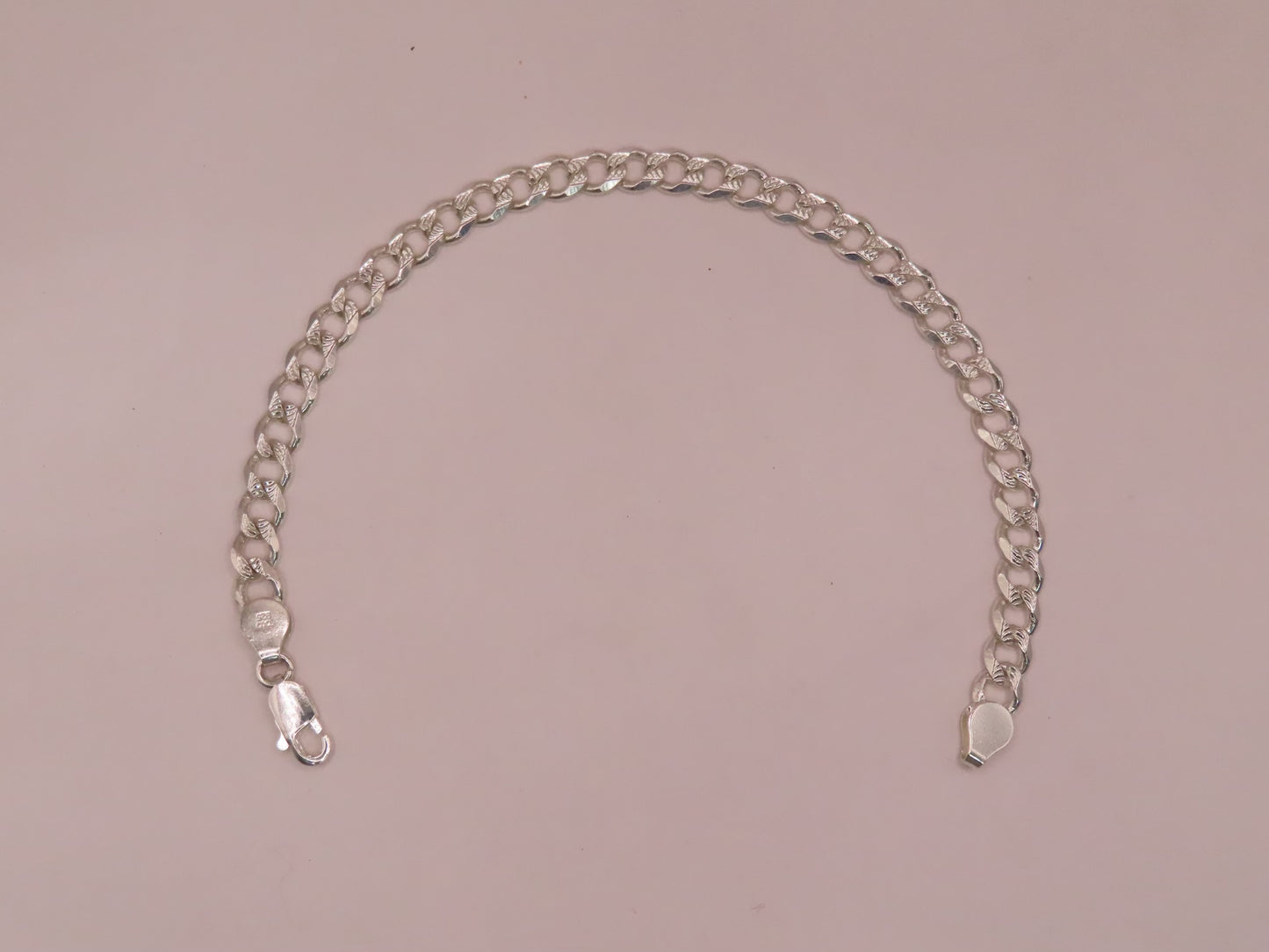 925 diamond cut Cuban chain 8in/6mm